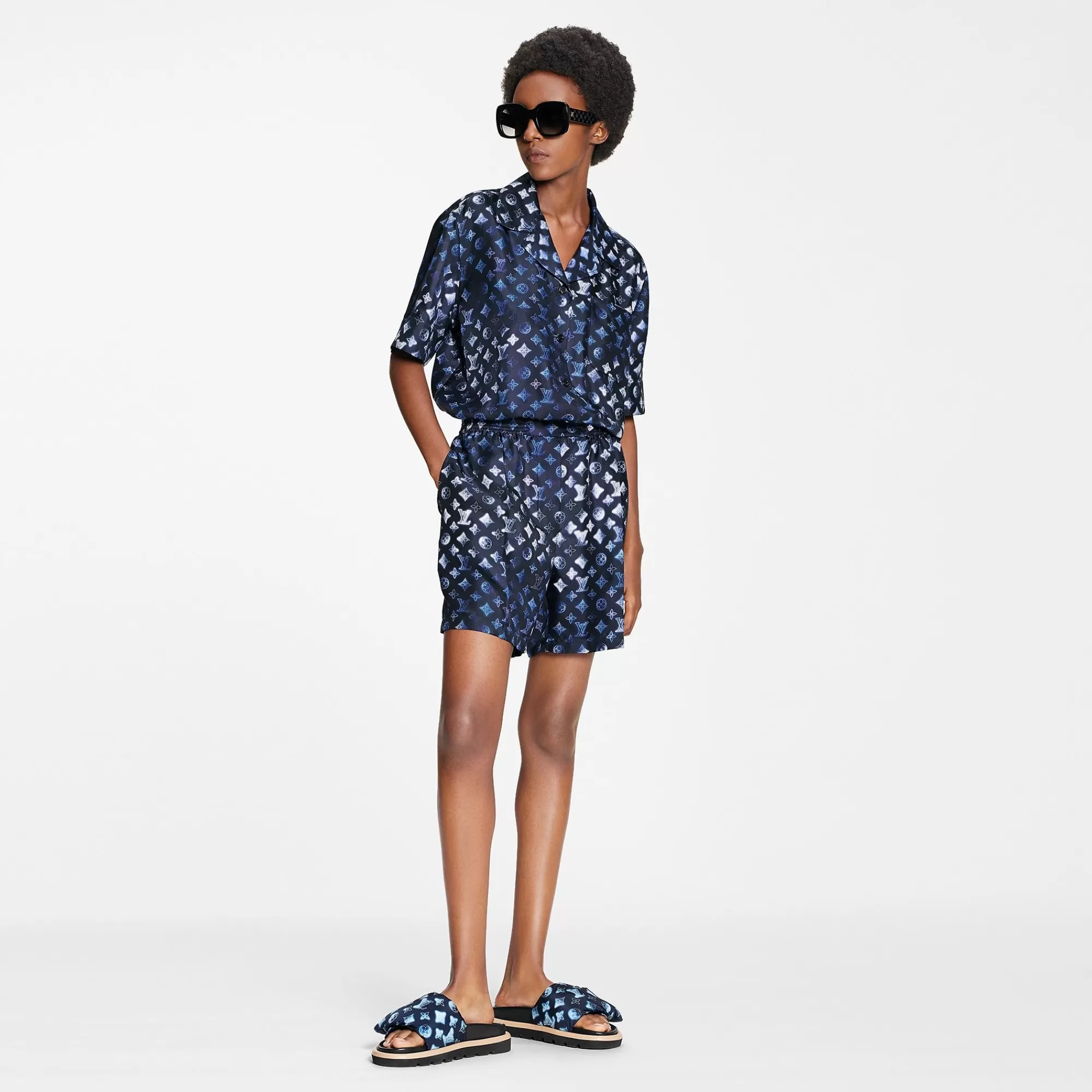 Discount Louis Vuitton Mahina Monogram Short-Sleeved Playsuit