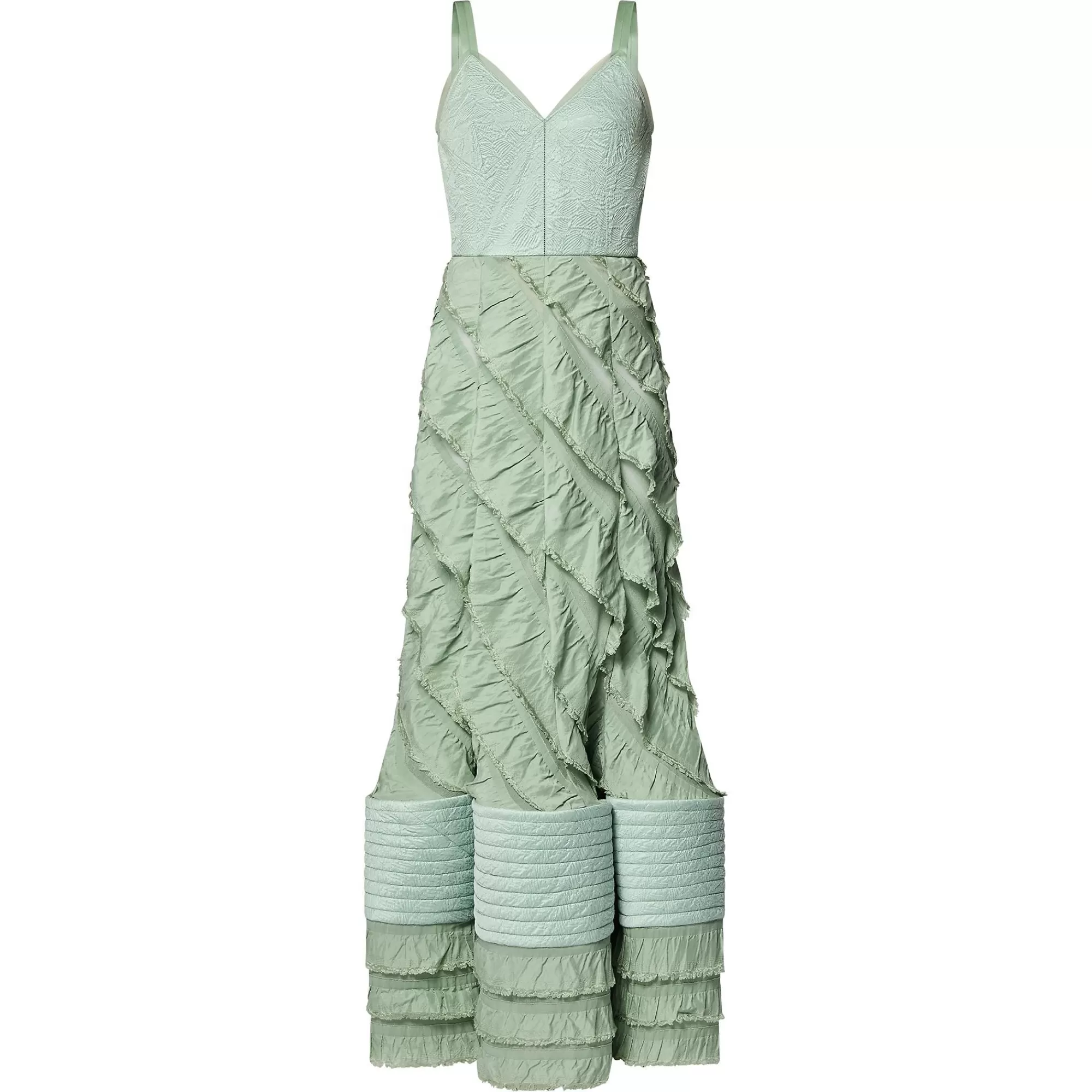 Best Sale Louis Vuitton Mermaid Hem Flounce Gown Etang