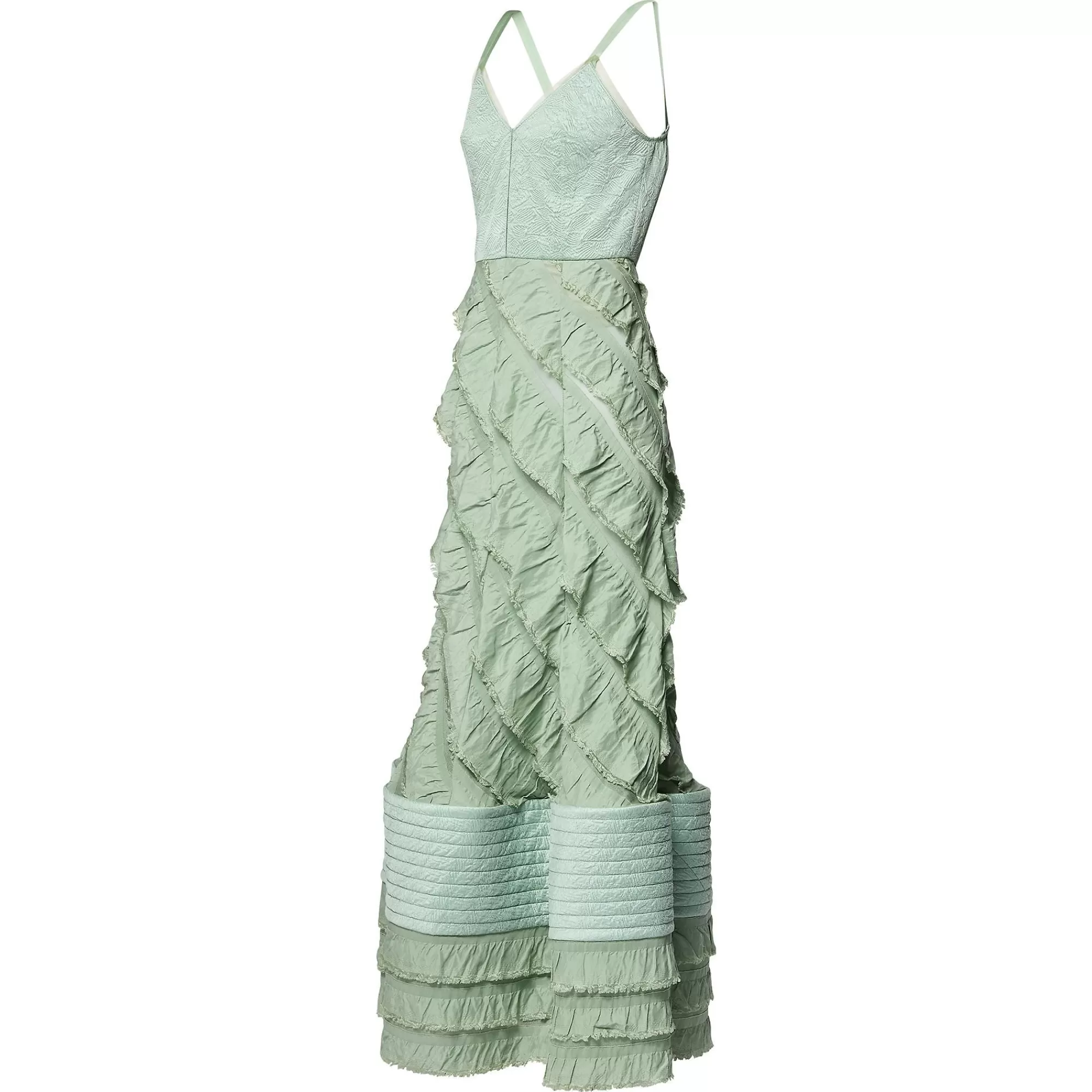 Best Sale Louis Vuitton Mermaid Hem Flounce Gown Etang