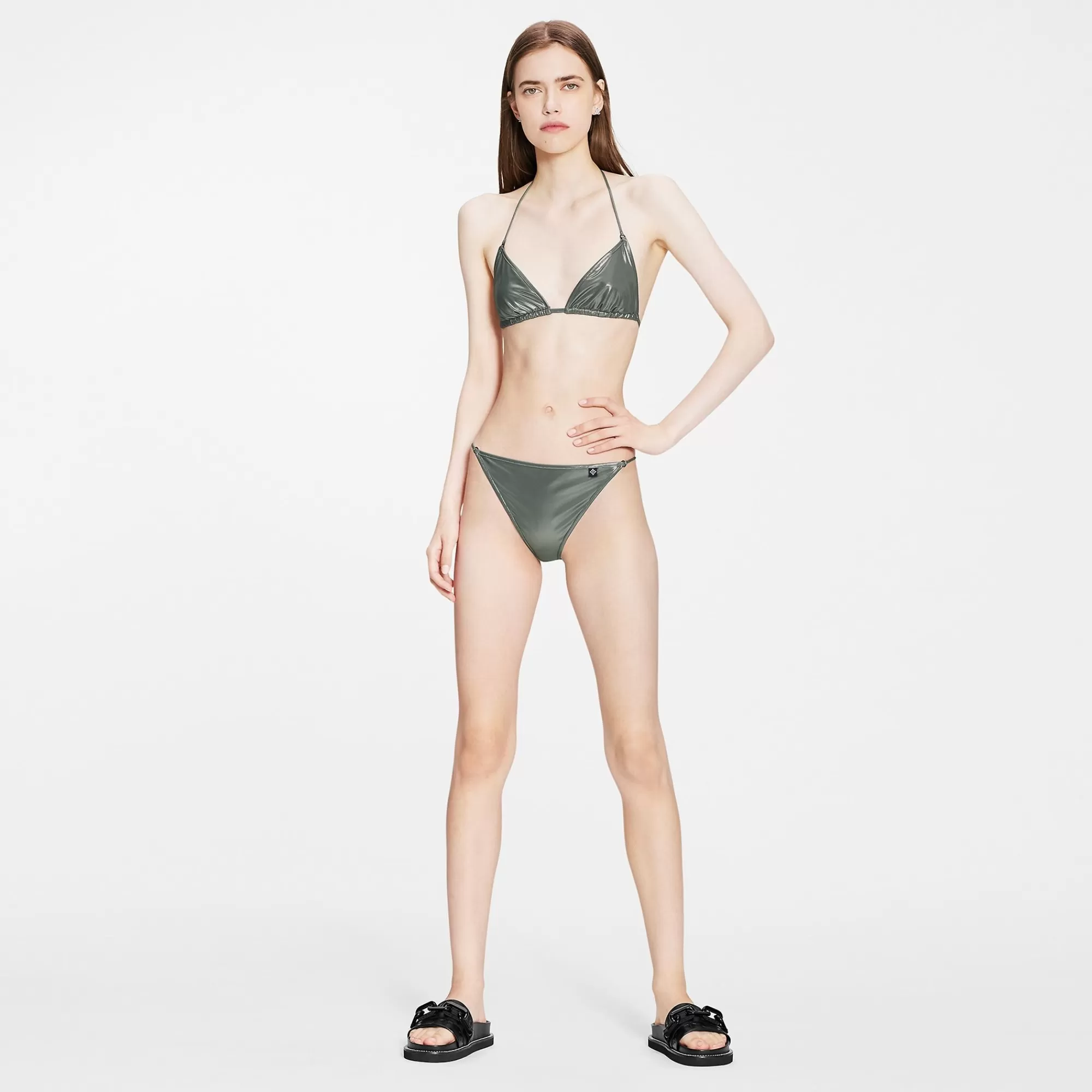 Flash Sale Louis Vuitton Metallic Low-Rise Bikini Bottoms