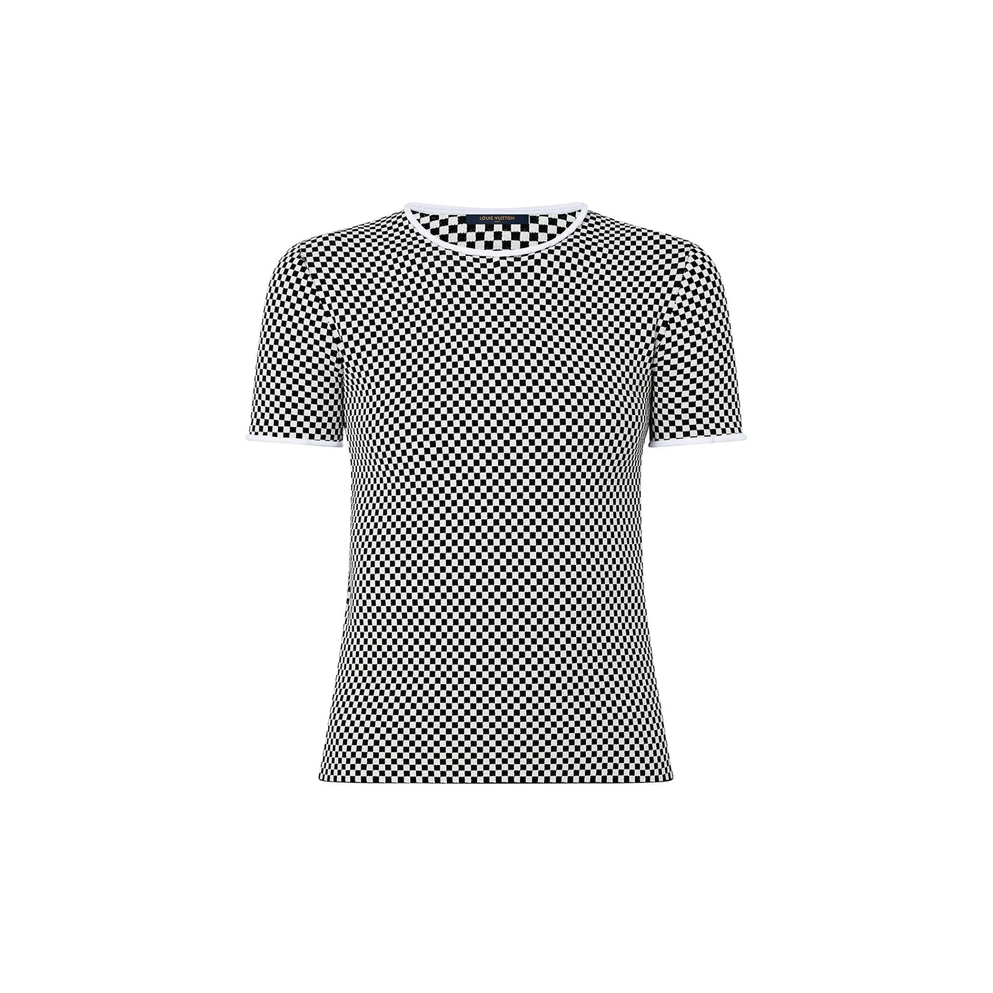 Clearance Louis Vuitton Micro Check Knit Top