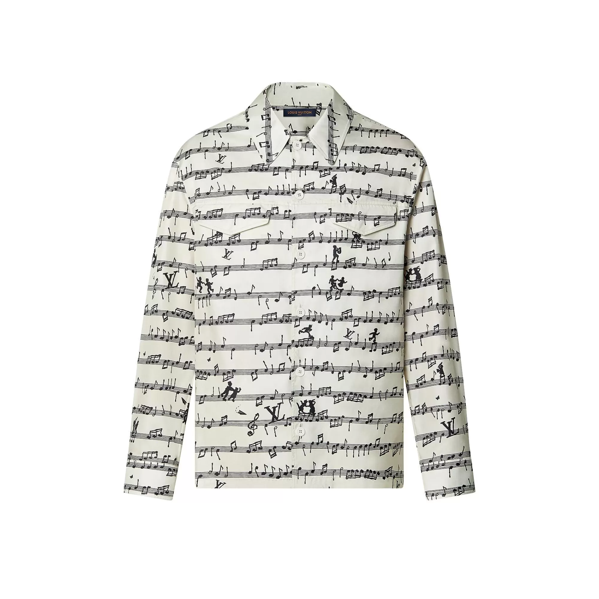 Best Sale Louis Vuitton Military Silk Shirt
