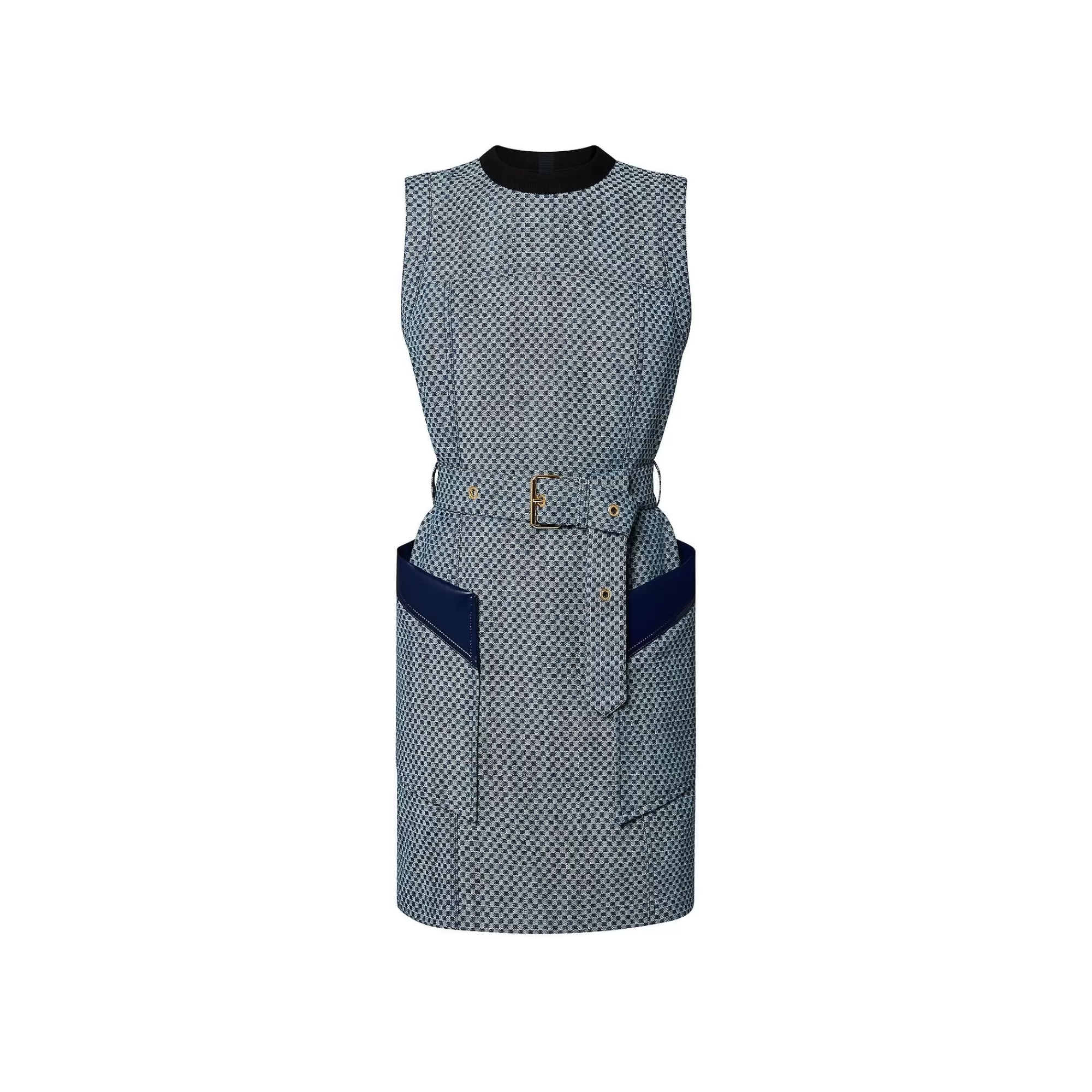 Best Louis Vuitton Mini Checkerboard Denim Dress