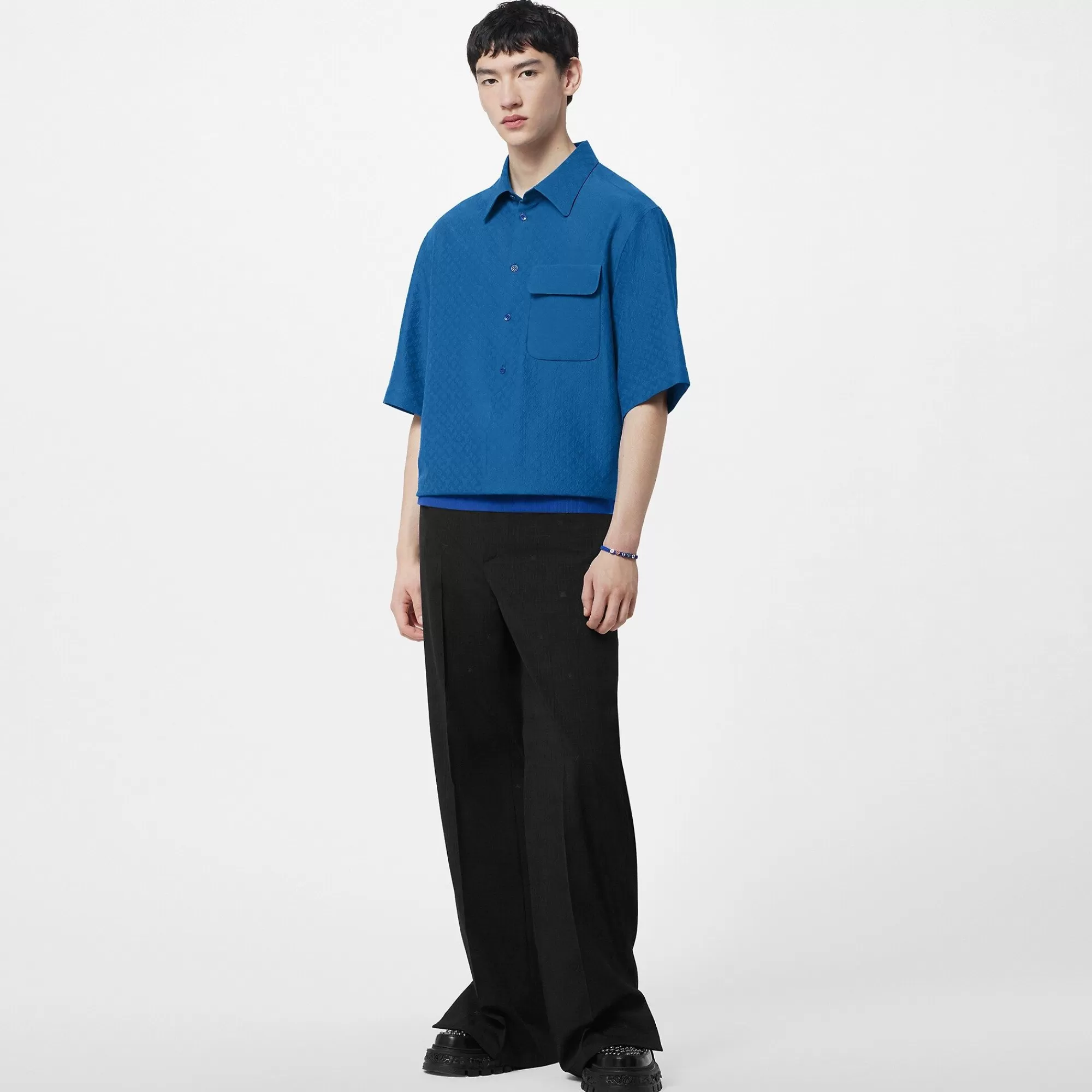 Outlet Louis Vuitton Mini Monogram Silk Blend Polo Shirt