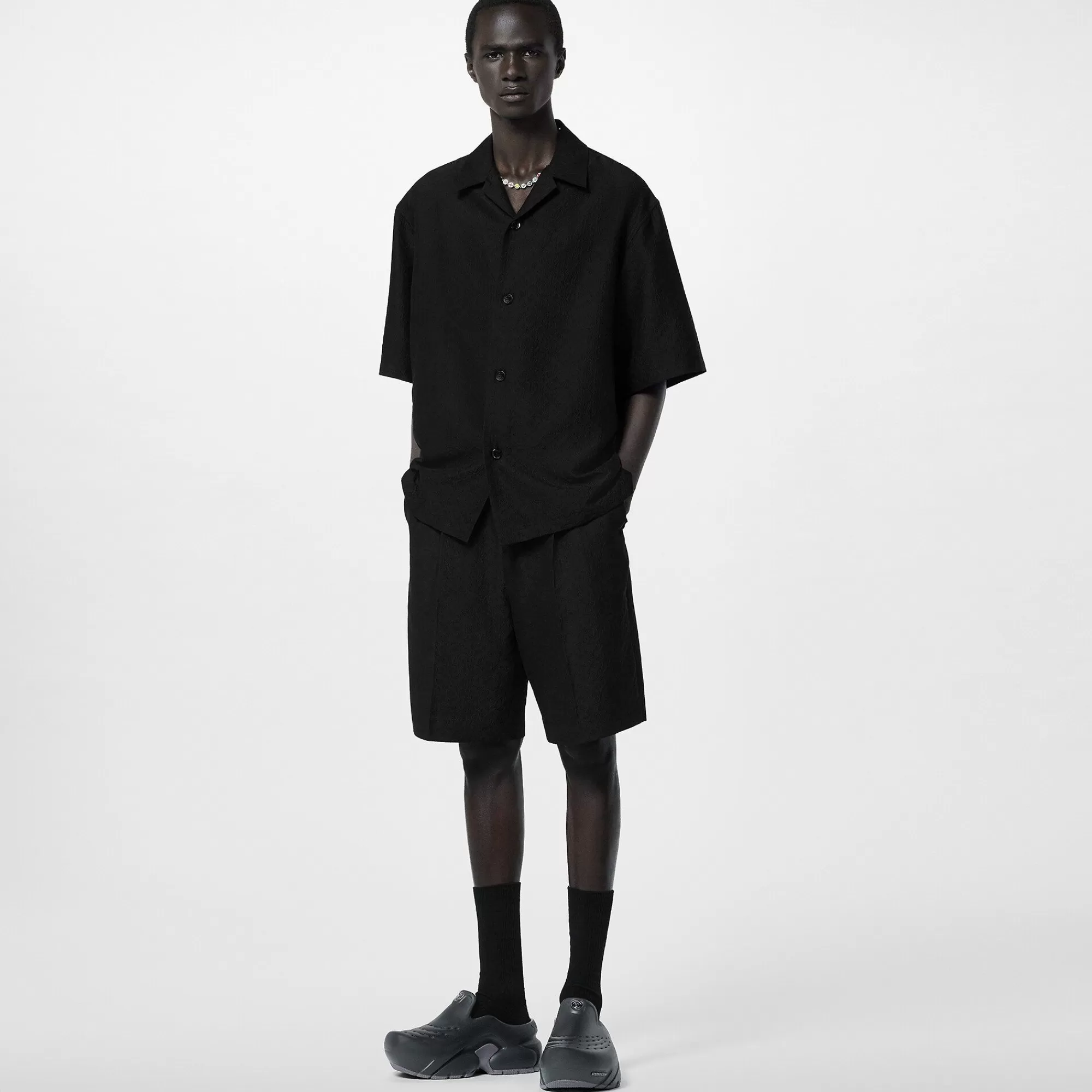 Store Louis Vuitton Mini Monogram Silk Blend Tailored Shorts