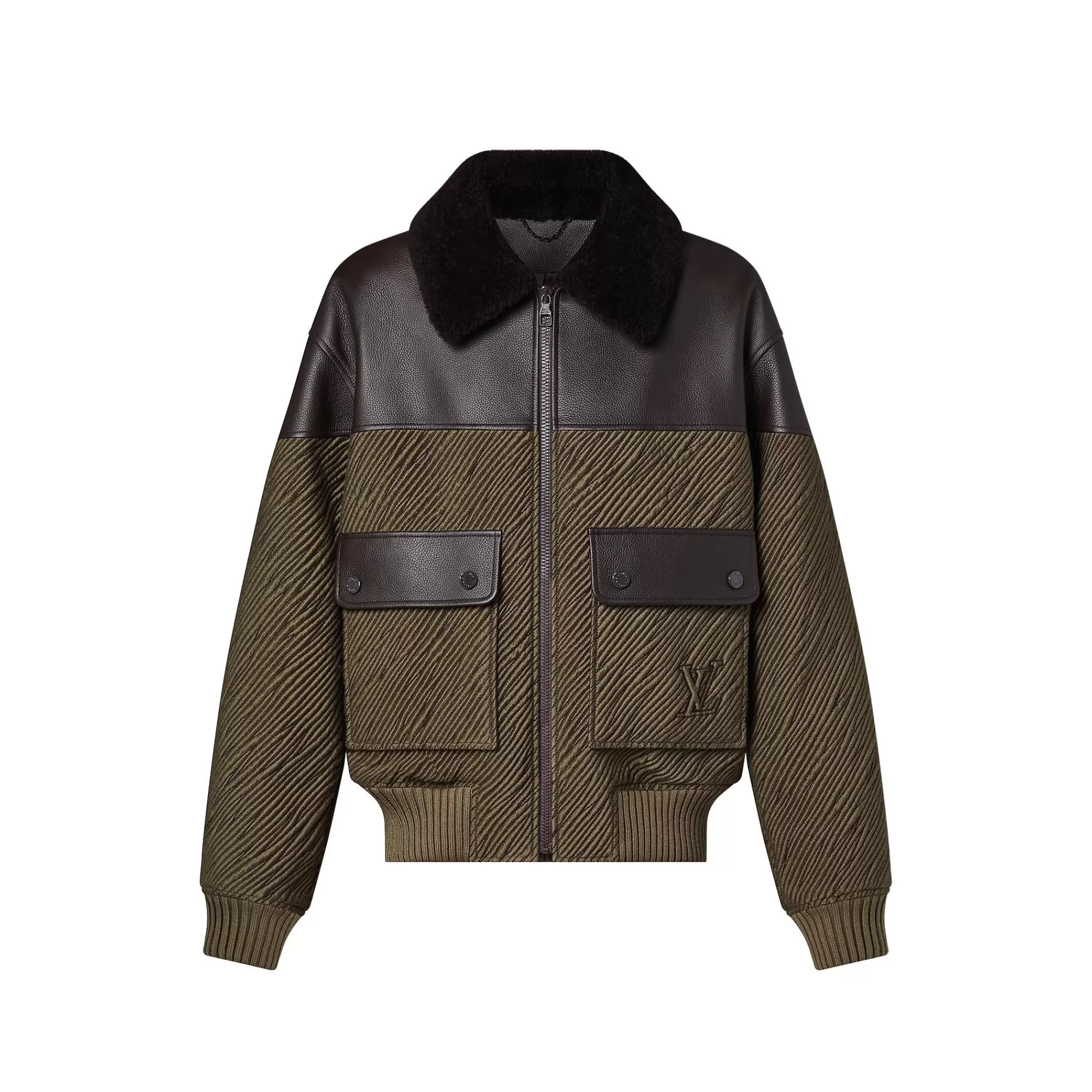 Discount Louis Vuitton Mix Leather Blouson