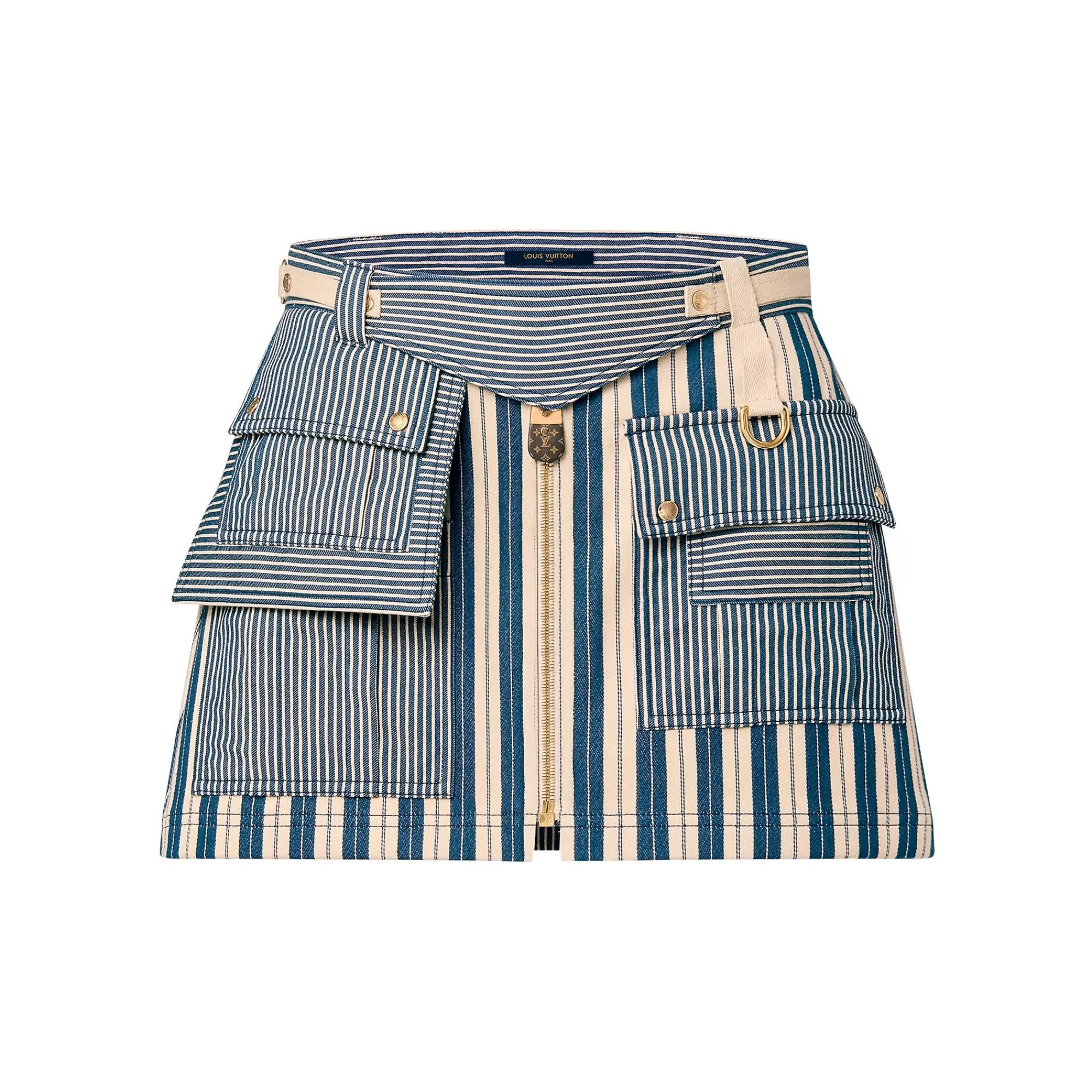 Clearance Louis Vuitton Mixed Stripes Utility Mini Skirt
