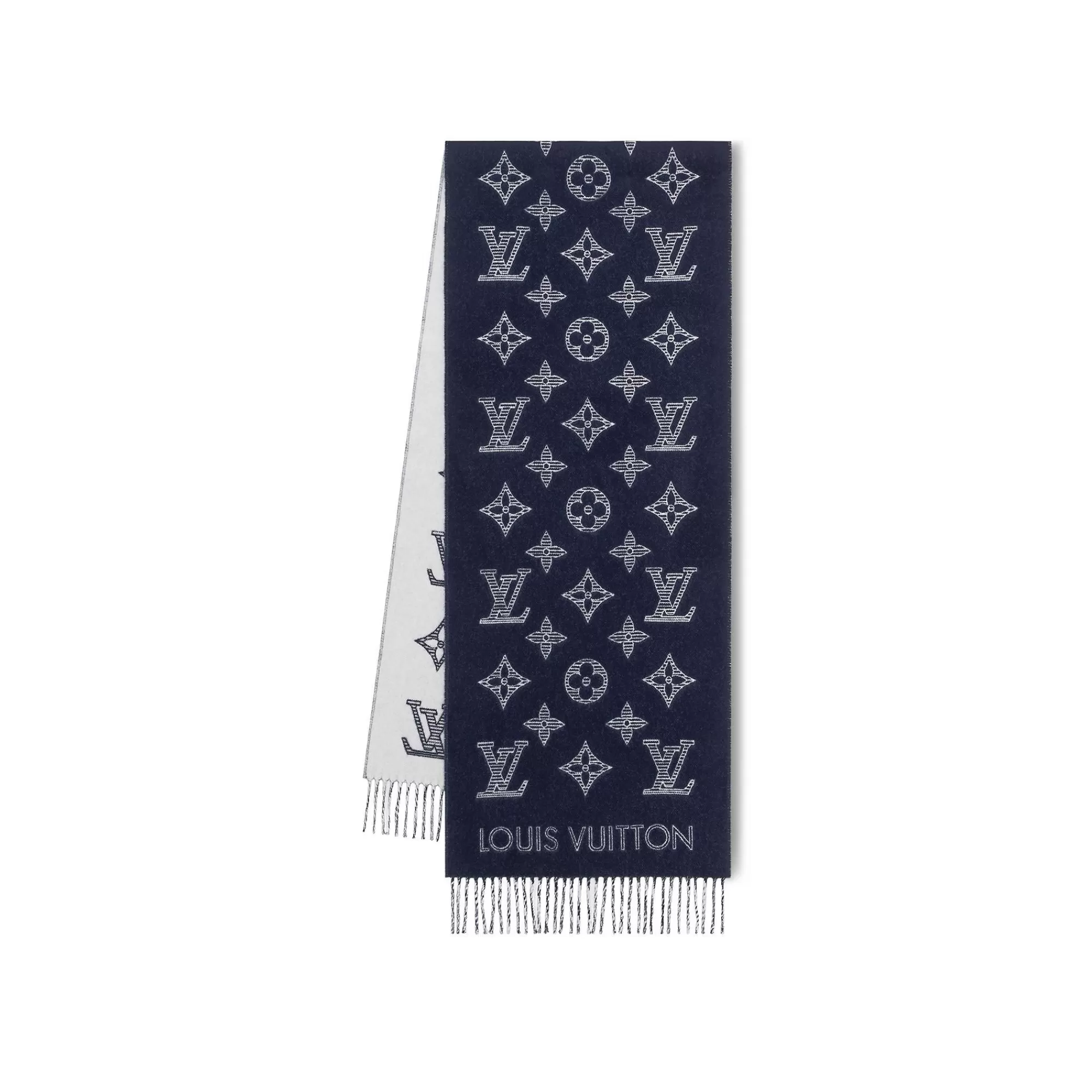 Clearance Louis Vuitton Mng Shadow Scarf Navy Blue