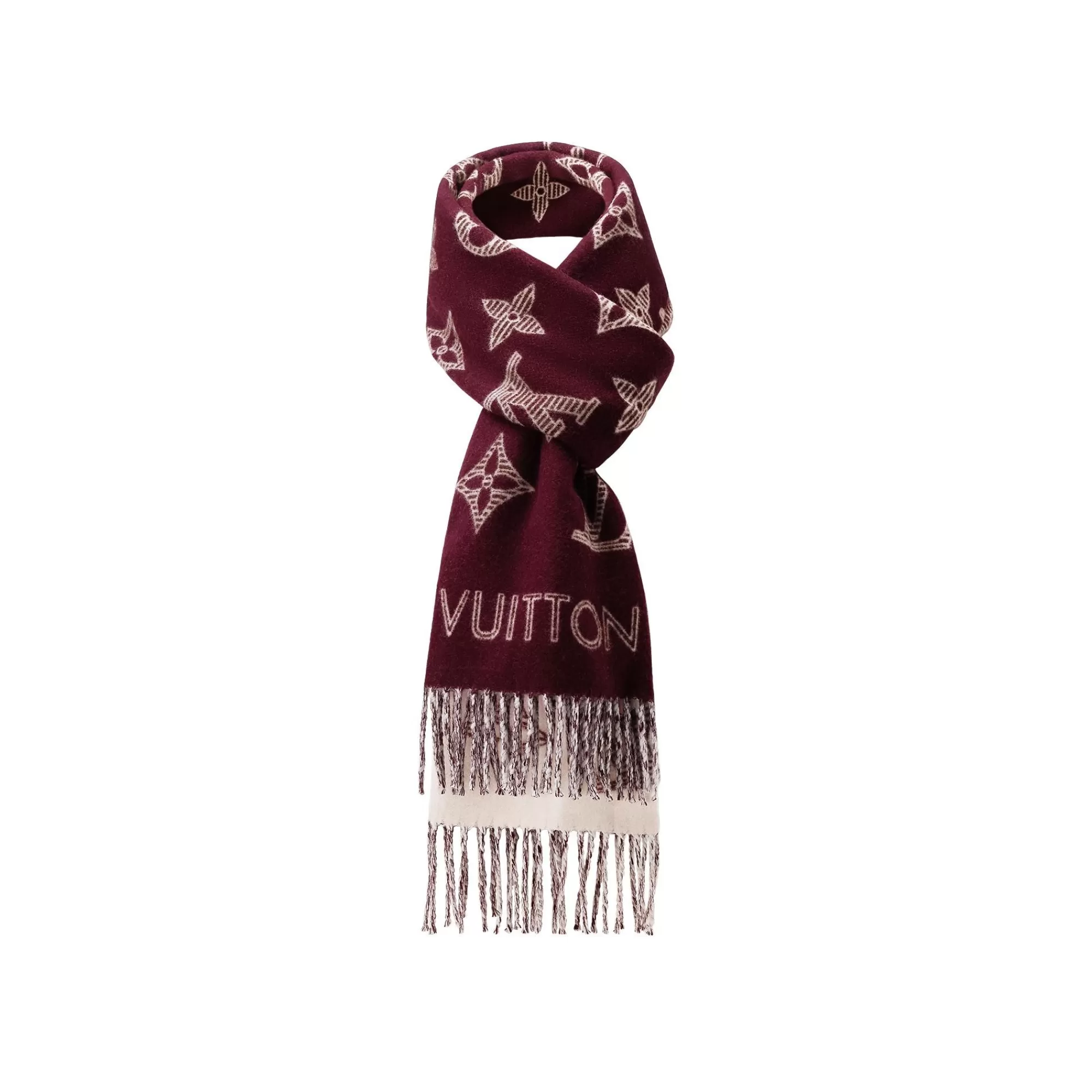 Cheap Louis Vuitton Mng Shadow Scarf Bordeaux