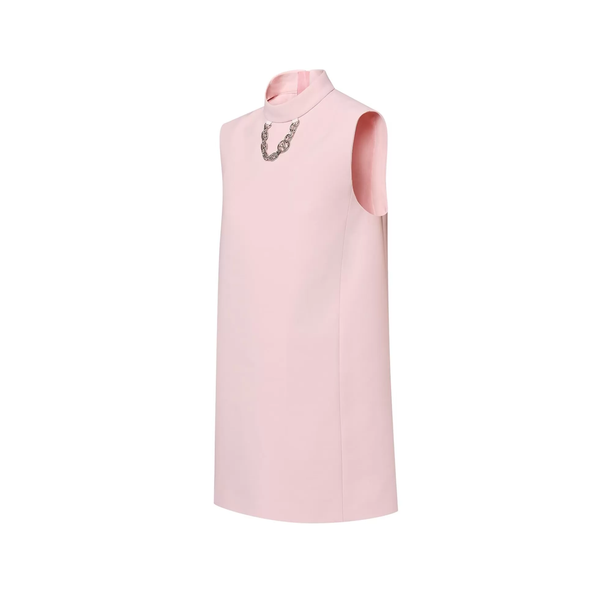 Discount Louis Vuitton Mock-Neck Straight Dress Light Pink