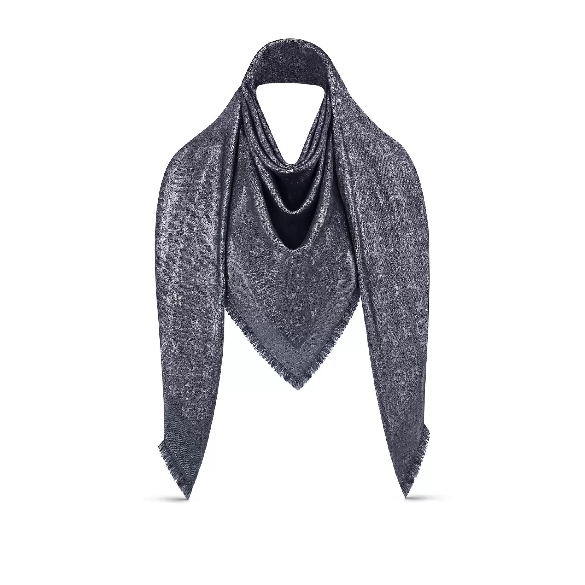 Sale Louis Vuitton Monoglam Shawl Bleu Marine