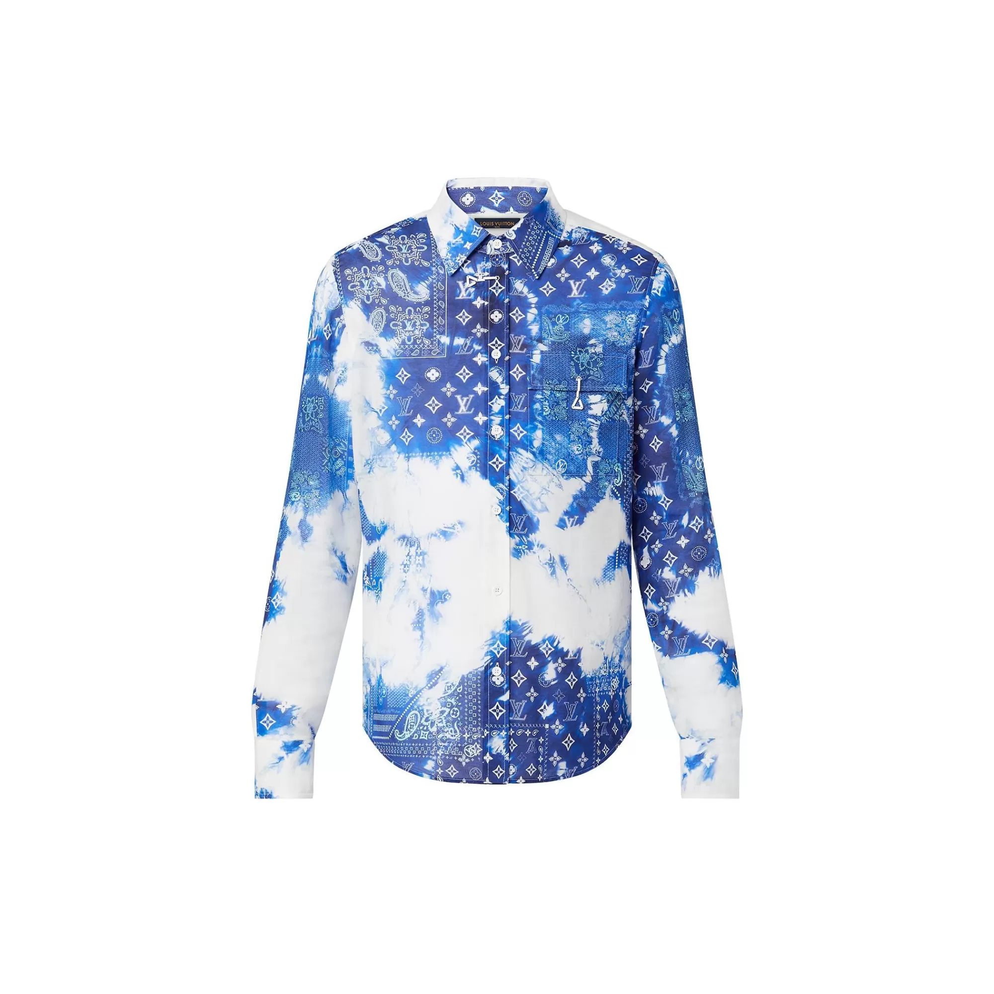 Cheap Louis Vuitton Monogram Bandana Hook Detail Long-Sleeved Shirt