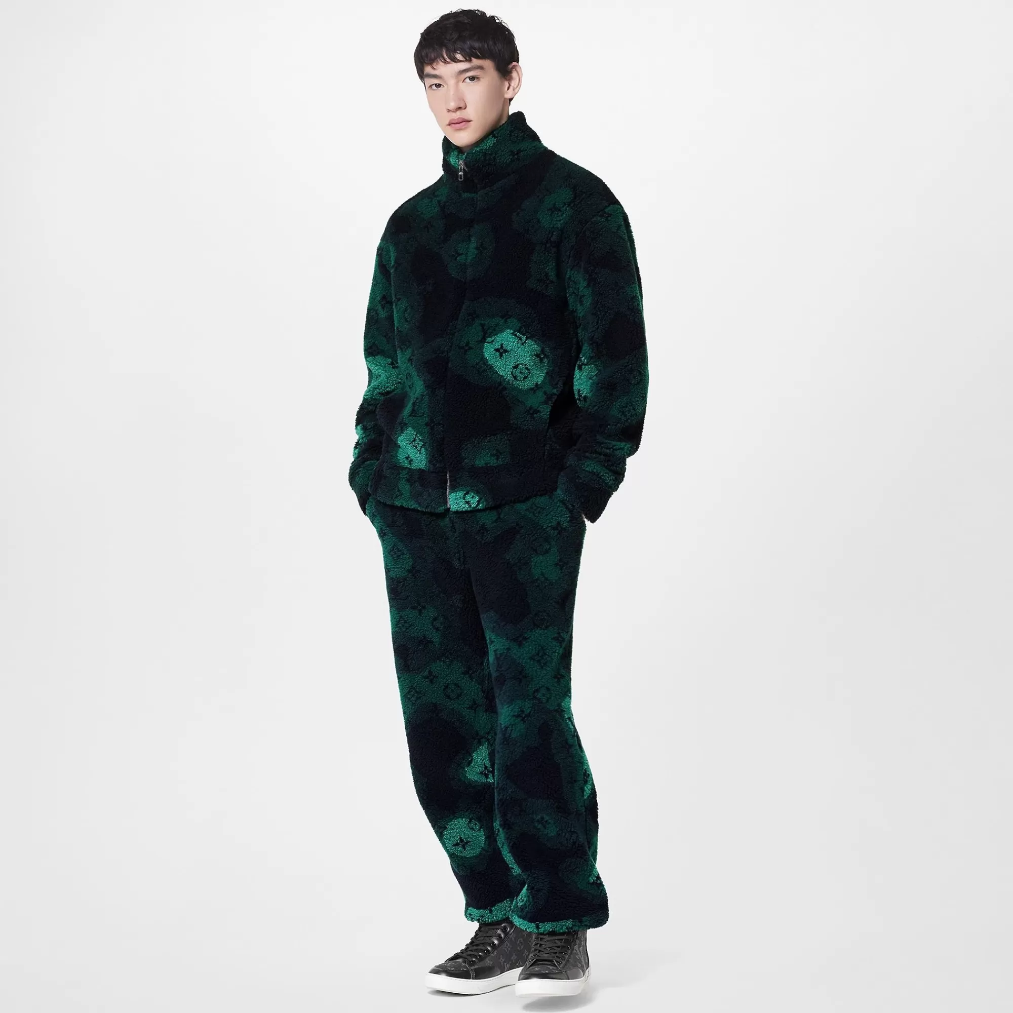 Outlet Louis Vuitton Monogram Camo Fleece Blouson