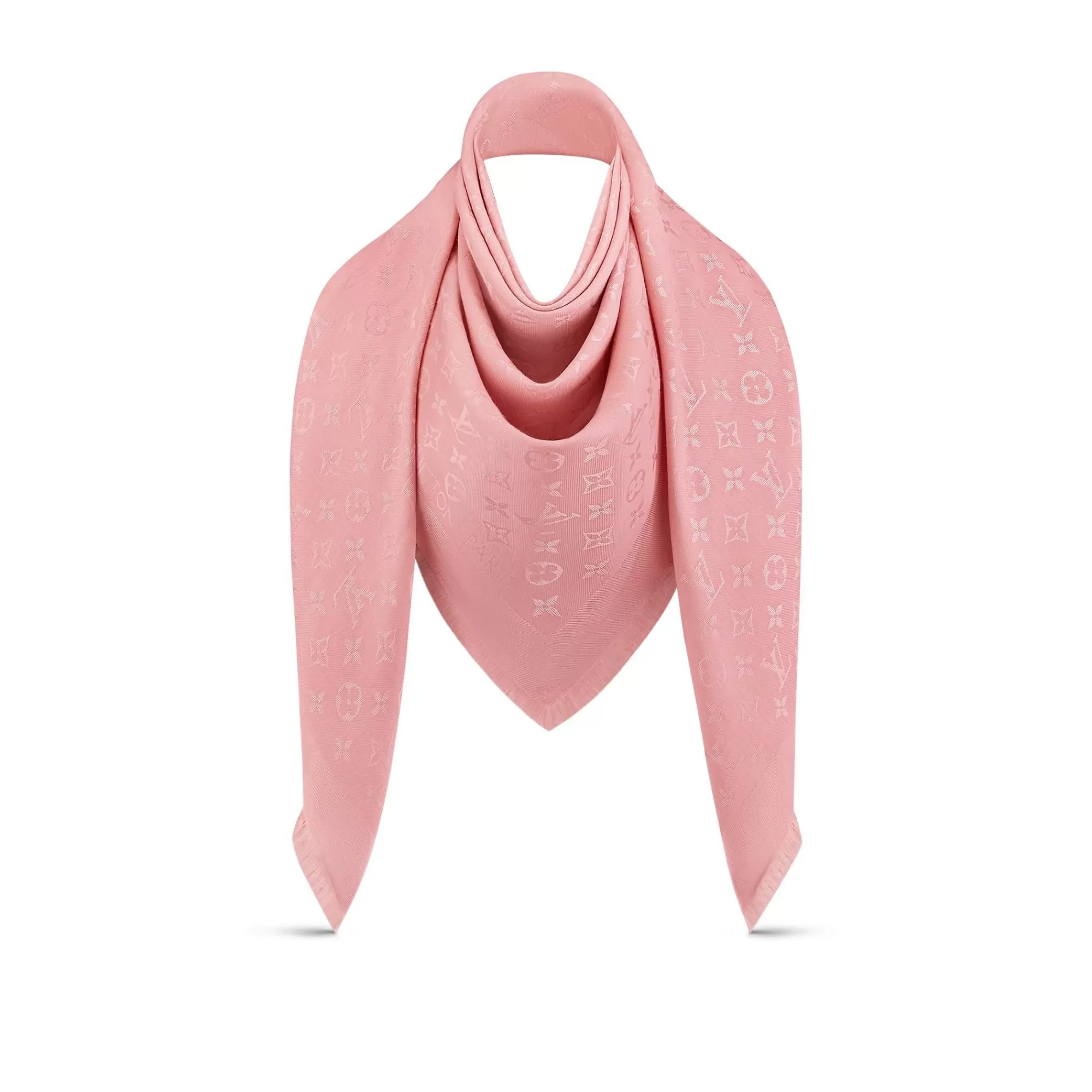 Fashion Louis Vuitton Monogram Classic Shawl Light Pink