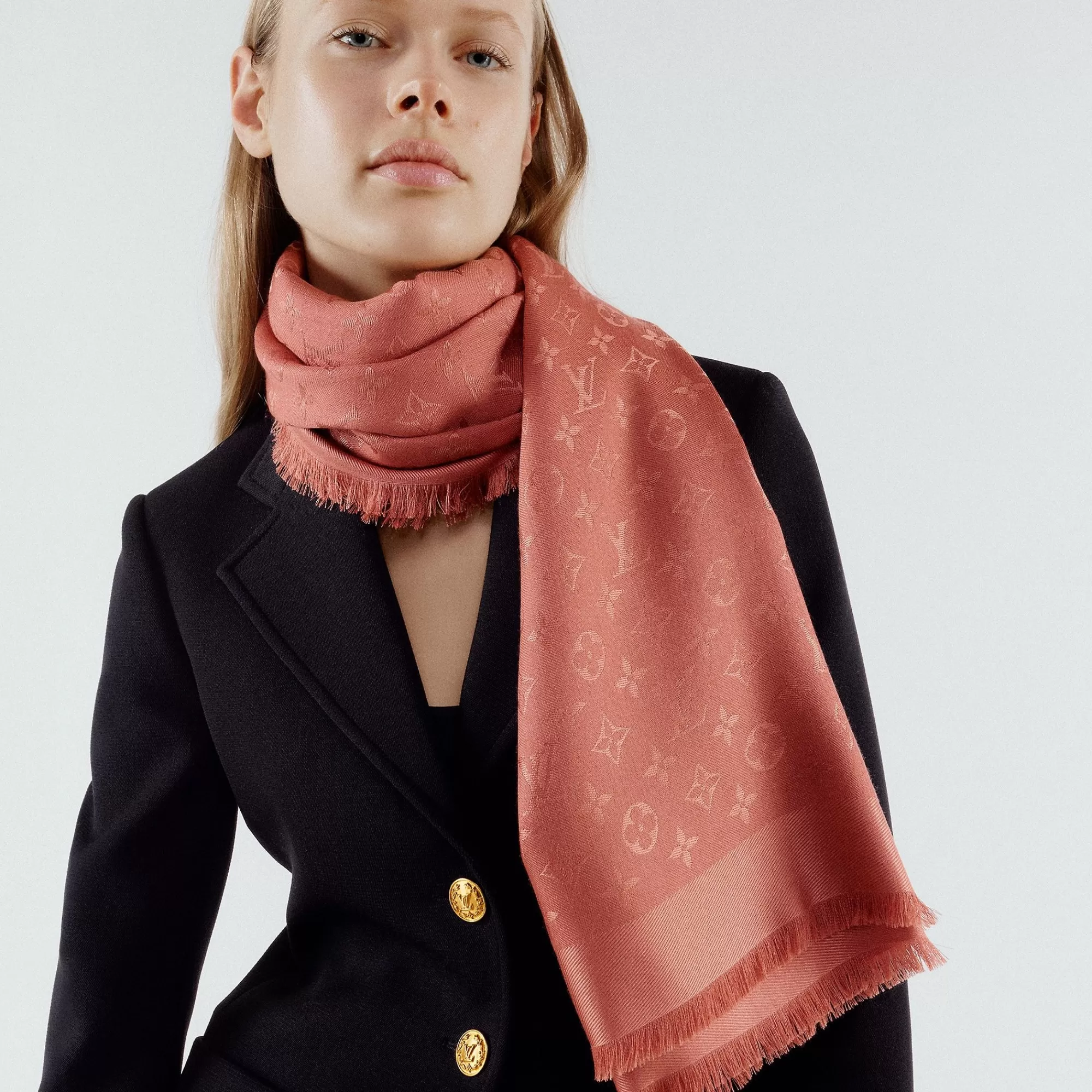 Best Sale Louis Vuitton Monogram Classic Shawl Terracotta
