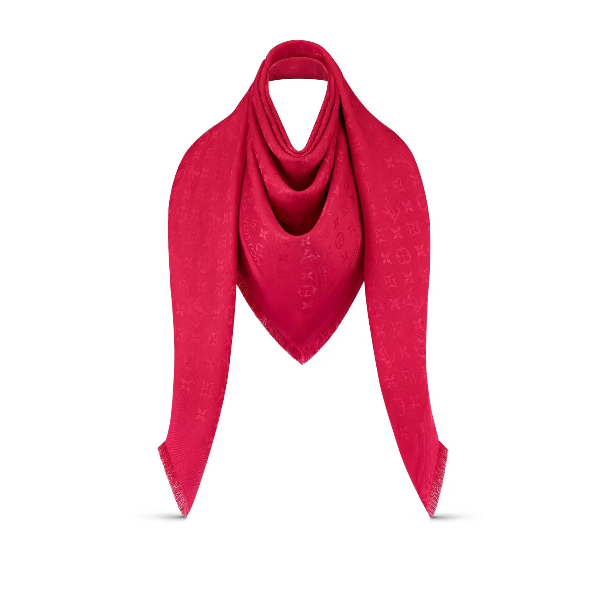 Fashion Louis Vuitton Monogram Classic Shawl Red