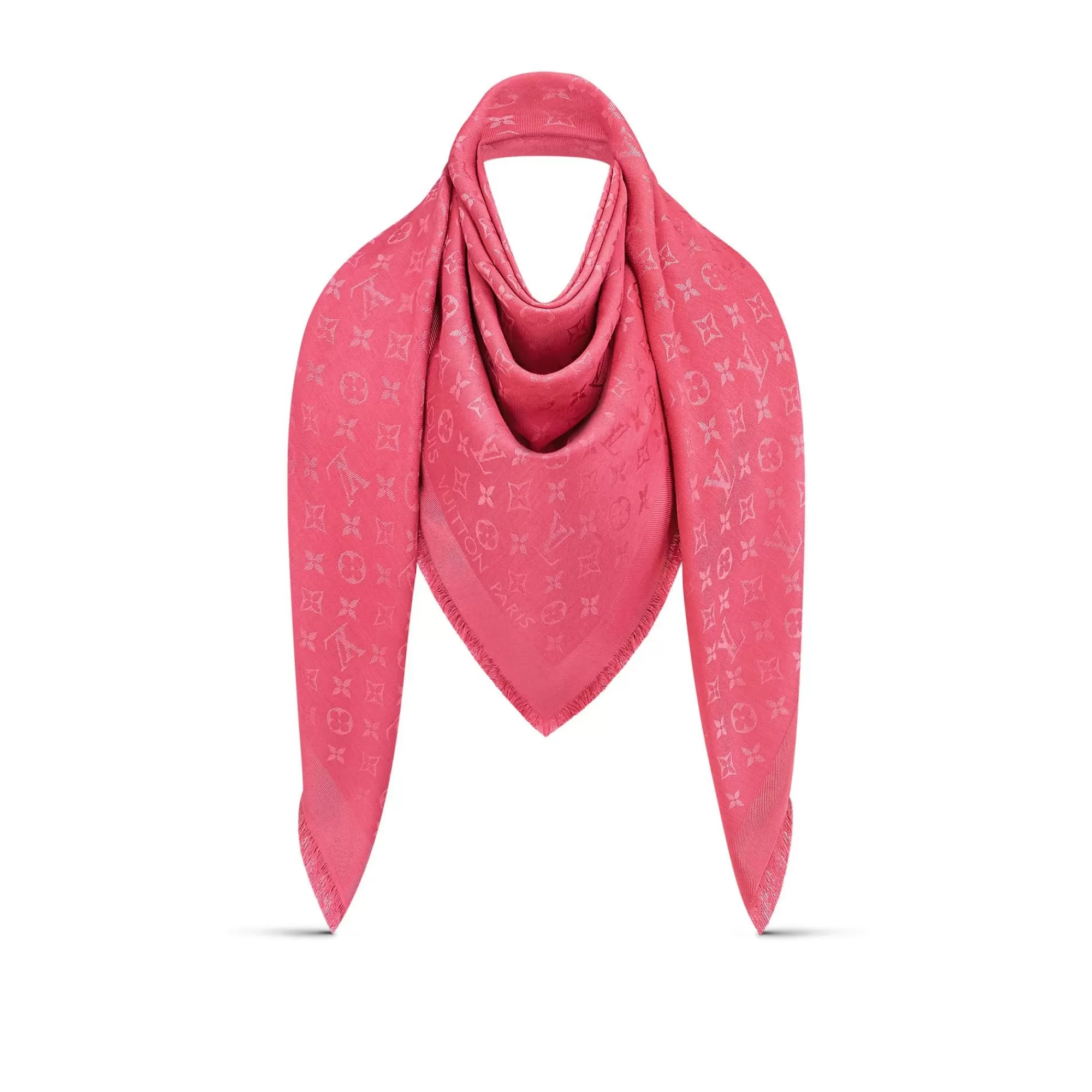 Fashion Louis Vuitton Monogram Classic Shawl Velvet Rose