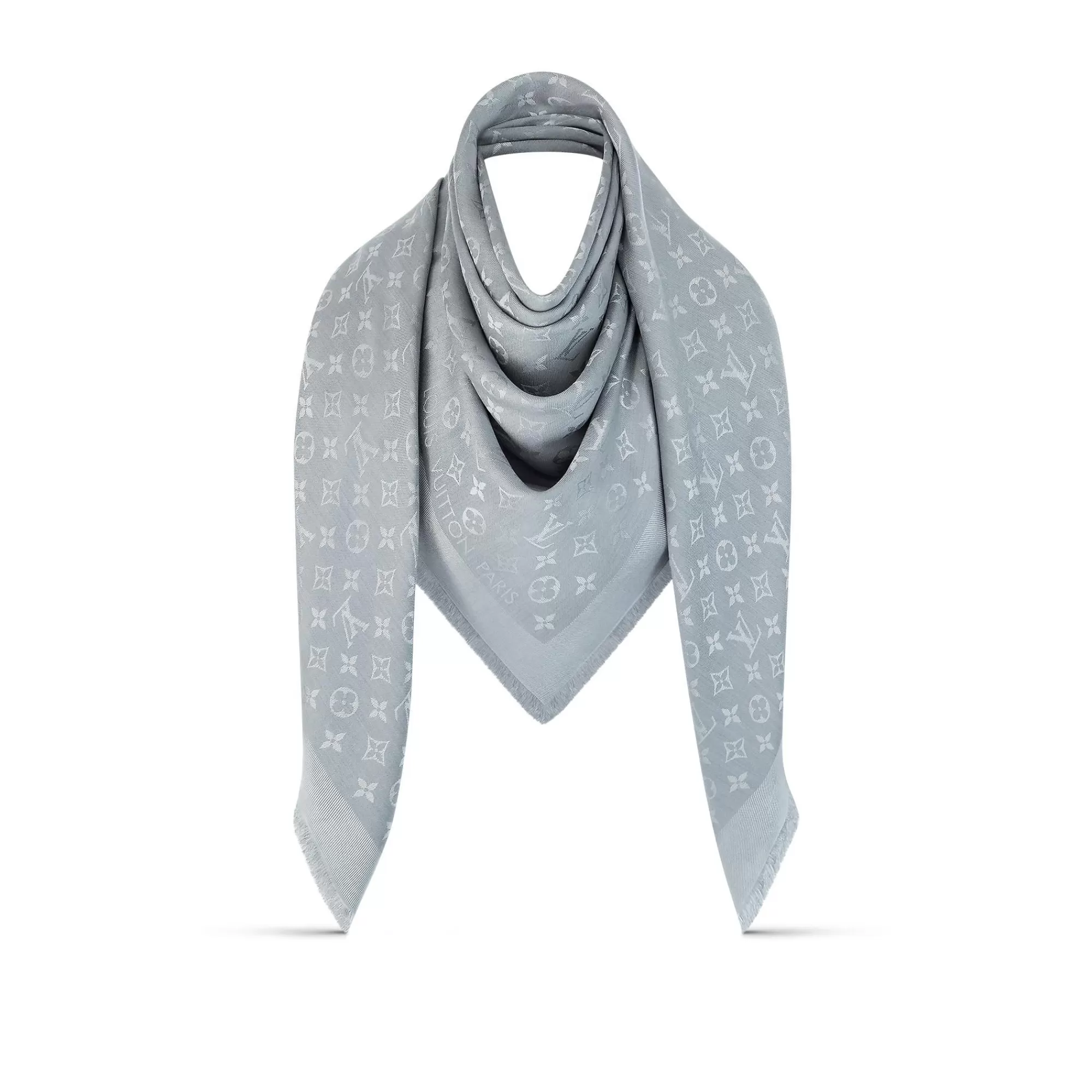 Best Sale Louis Vuitton Monogram Classic Shawl Grey Mouse