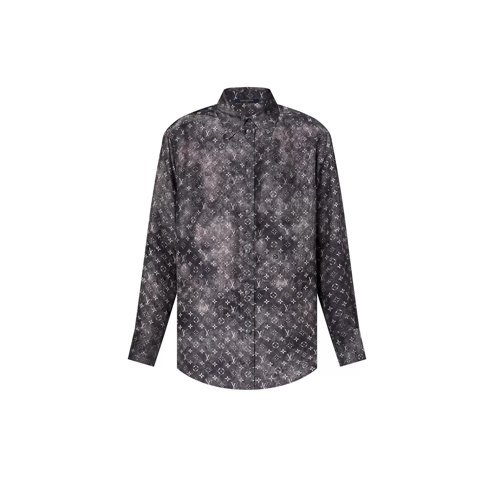 Hot Louis Vuitton Monogram Cloud Shirt Dark Grey