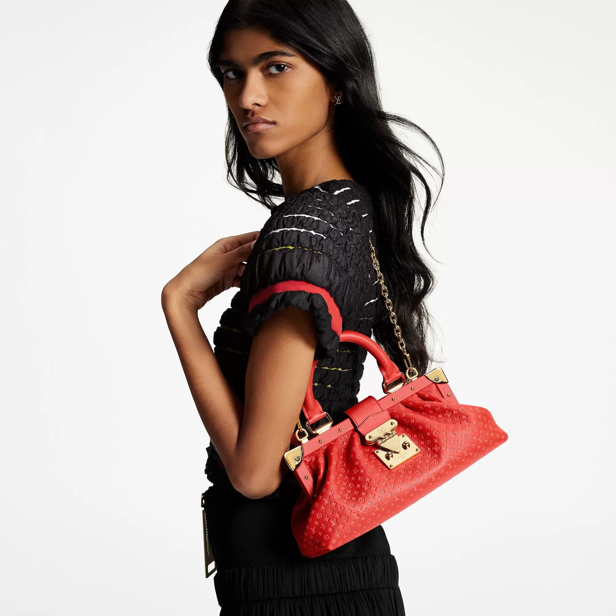 New Louis Vuitton Monogram Clutch Red