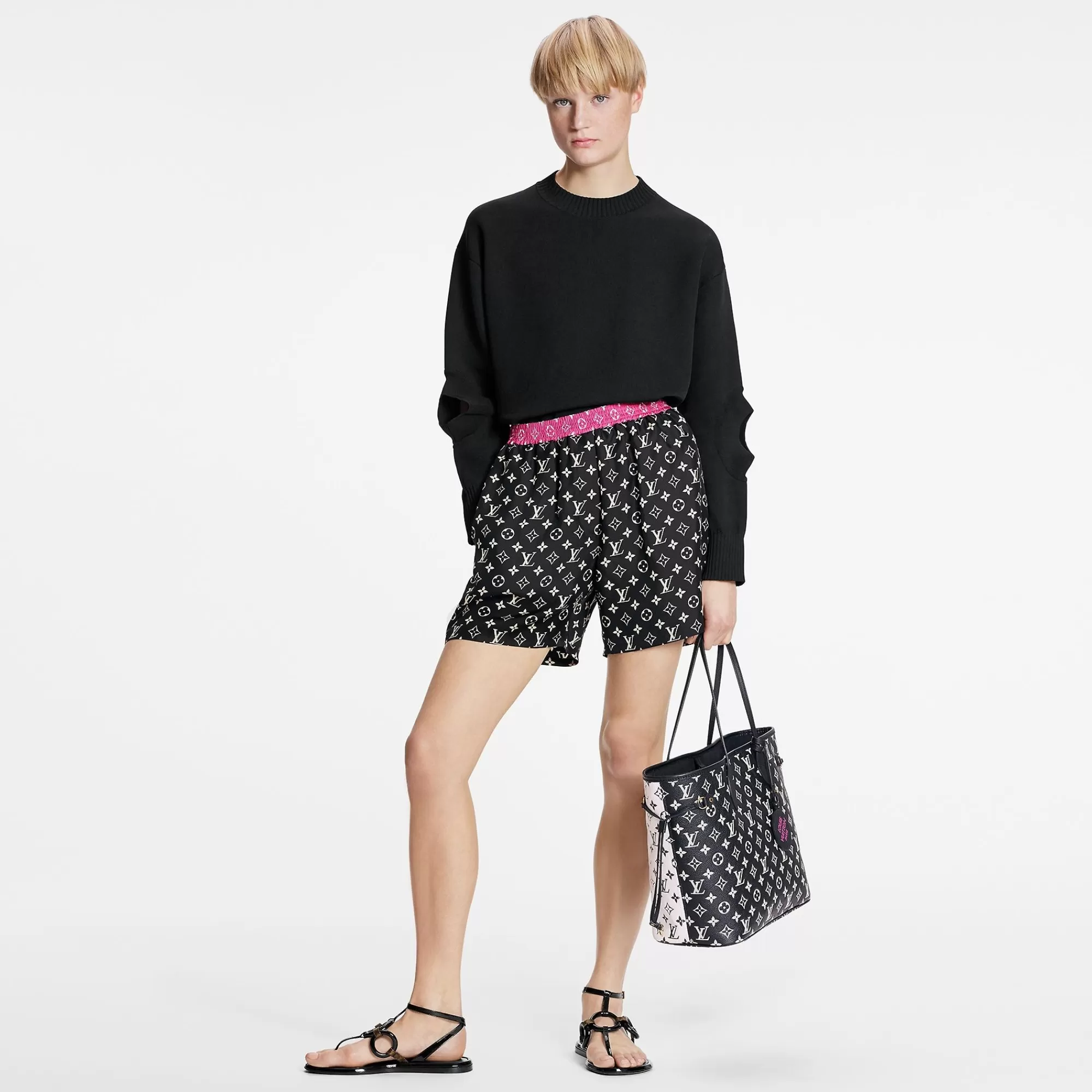 Online Louis Vuitton Monogram Color-Block Pajama Shorts