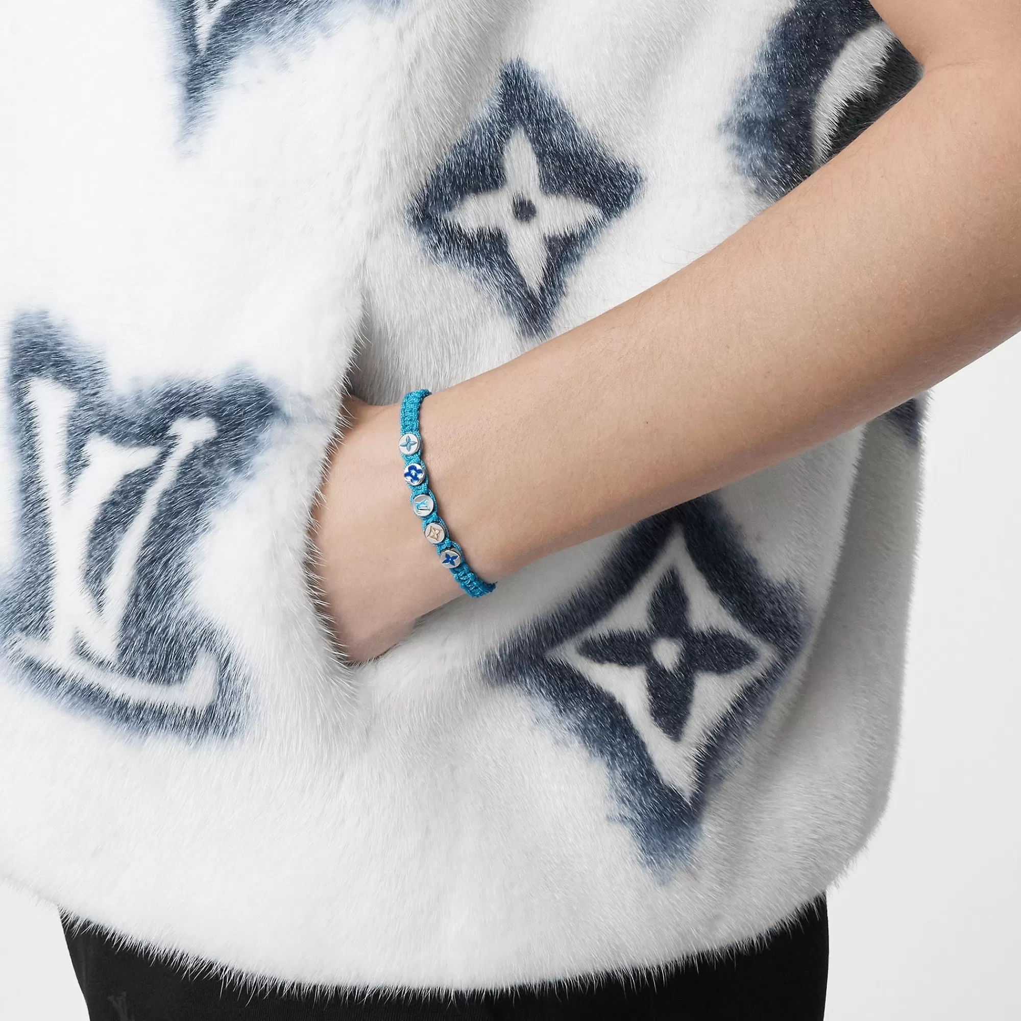 Flash Sale Louis Vuitton Monogram Colours Braided Bracelet Turquoise