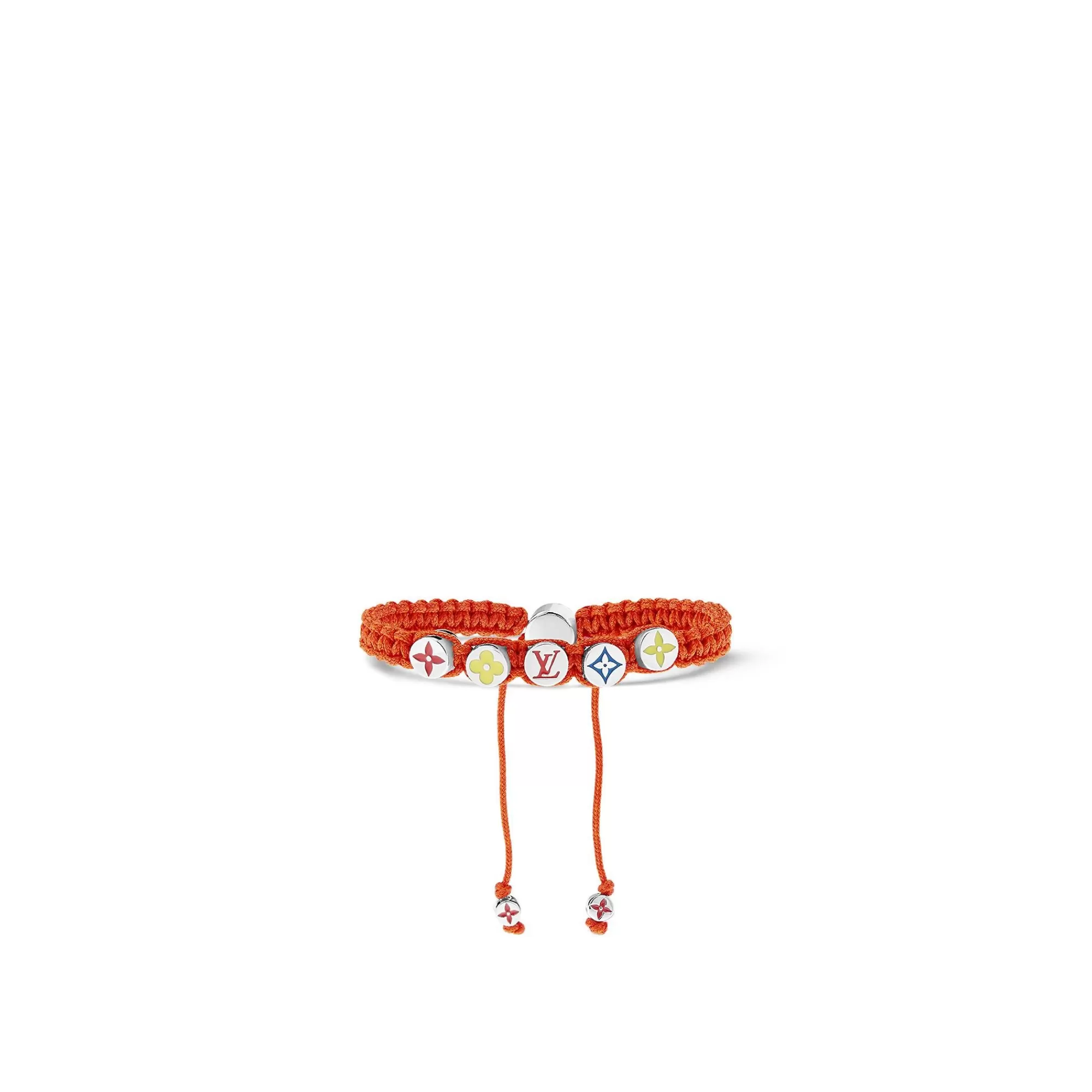 Hot Louis Vuitton Monogram Colours Braided Bracelet Orange