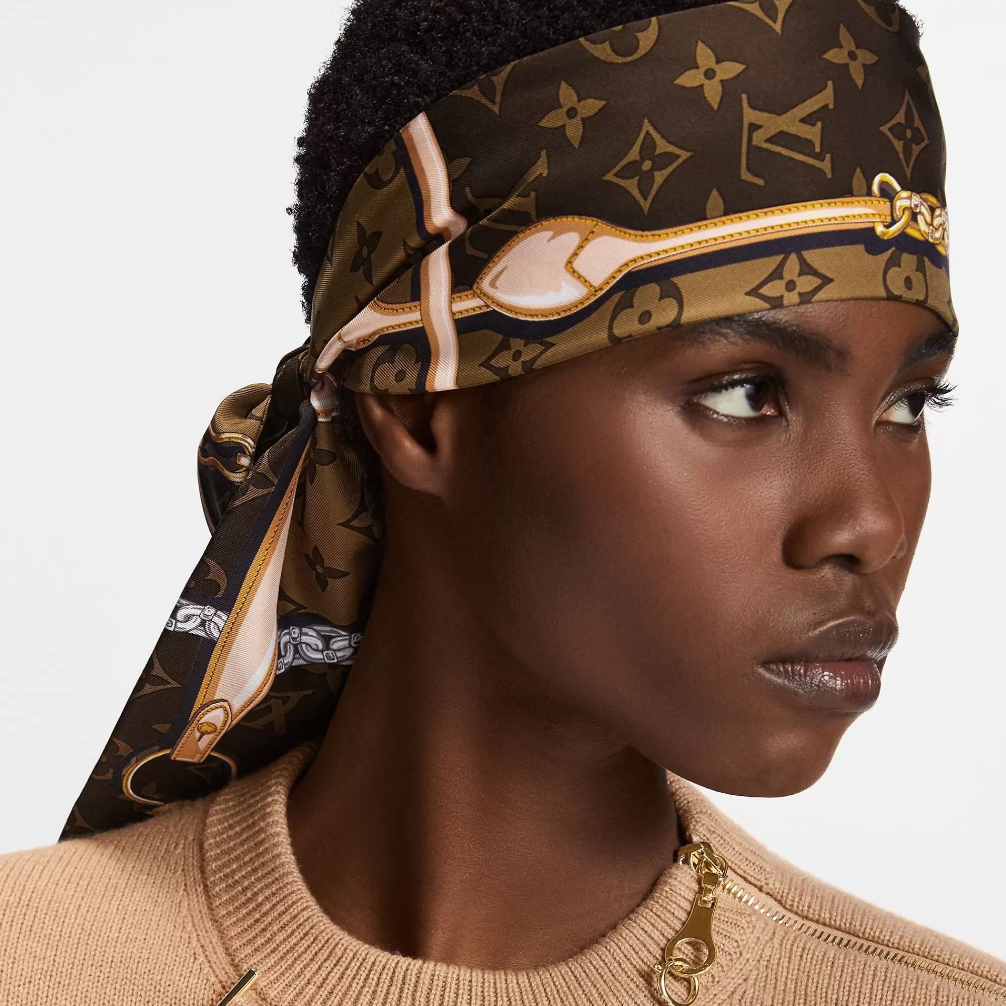 Shop Louis Vuitton Monogram Confidential Bandeau Brown
