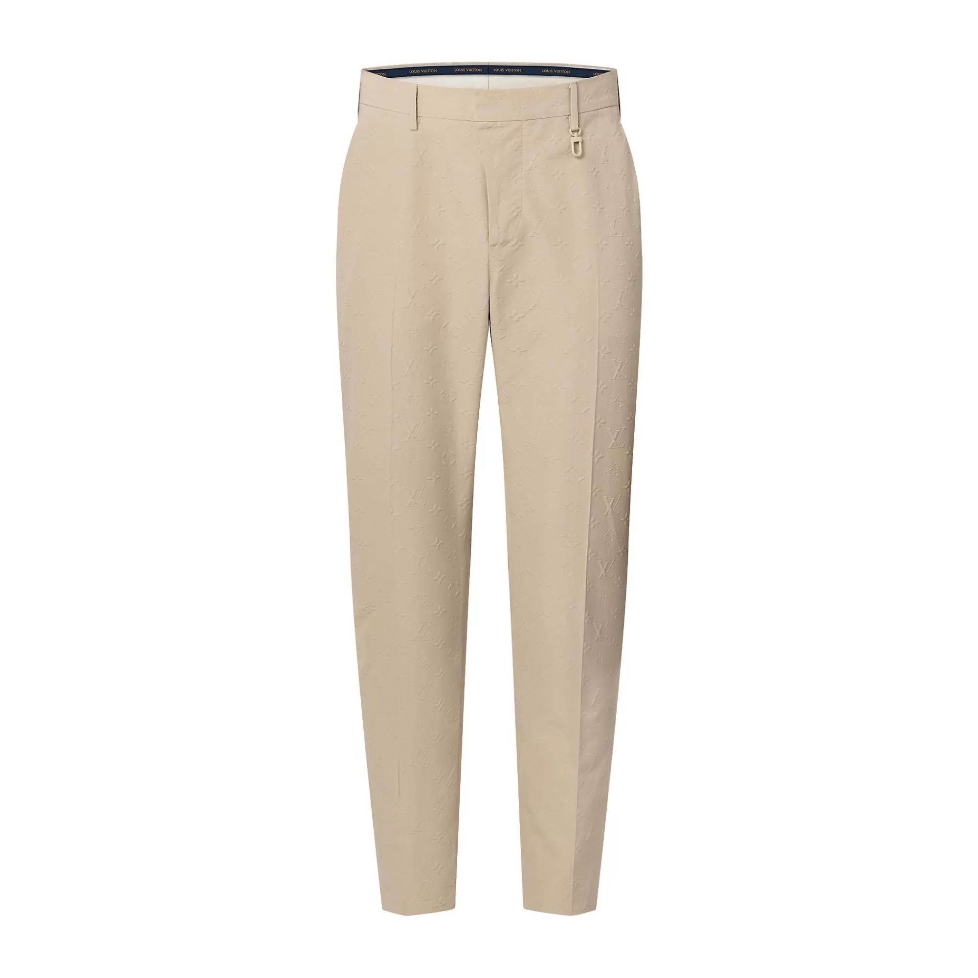 Best Sale Louis Vuitton Monogram Cotton Cigarette Pants Light Brown