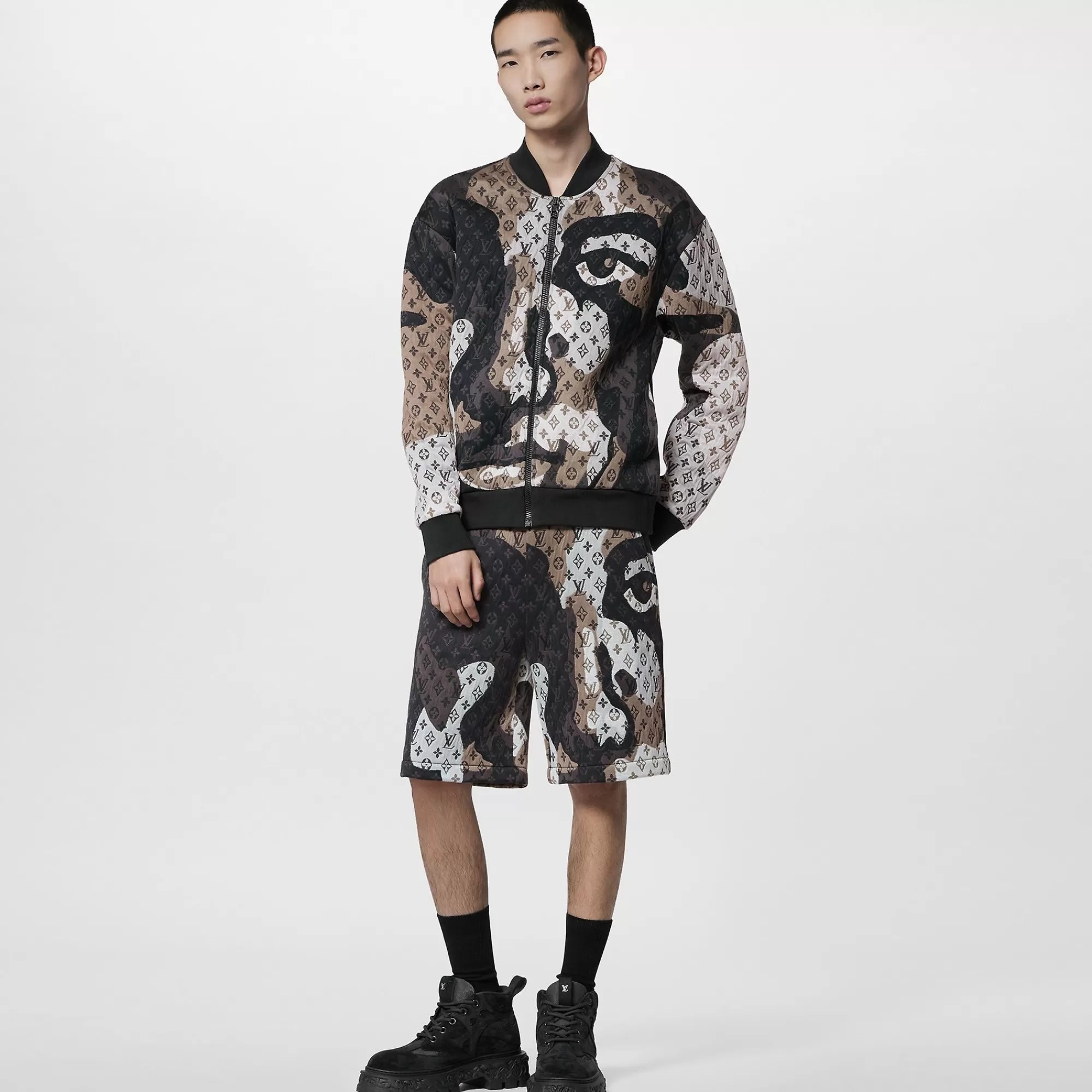 New Louis Vuitton Monogram Cotton Jersey Bomber