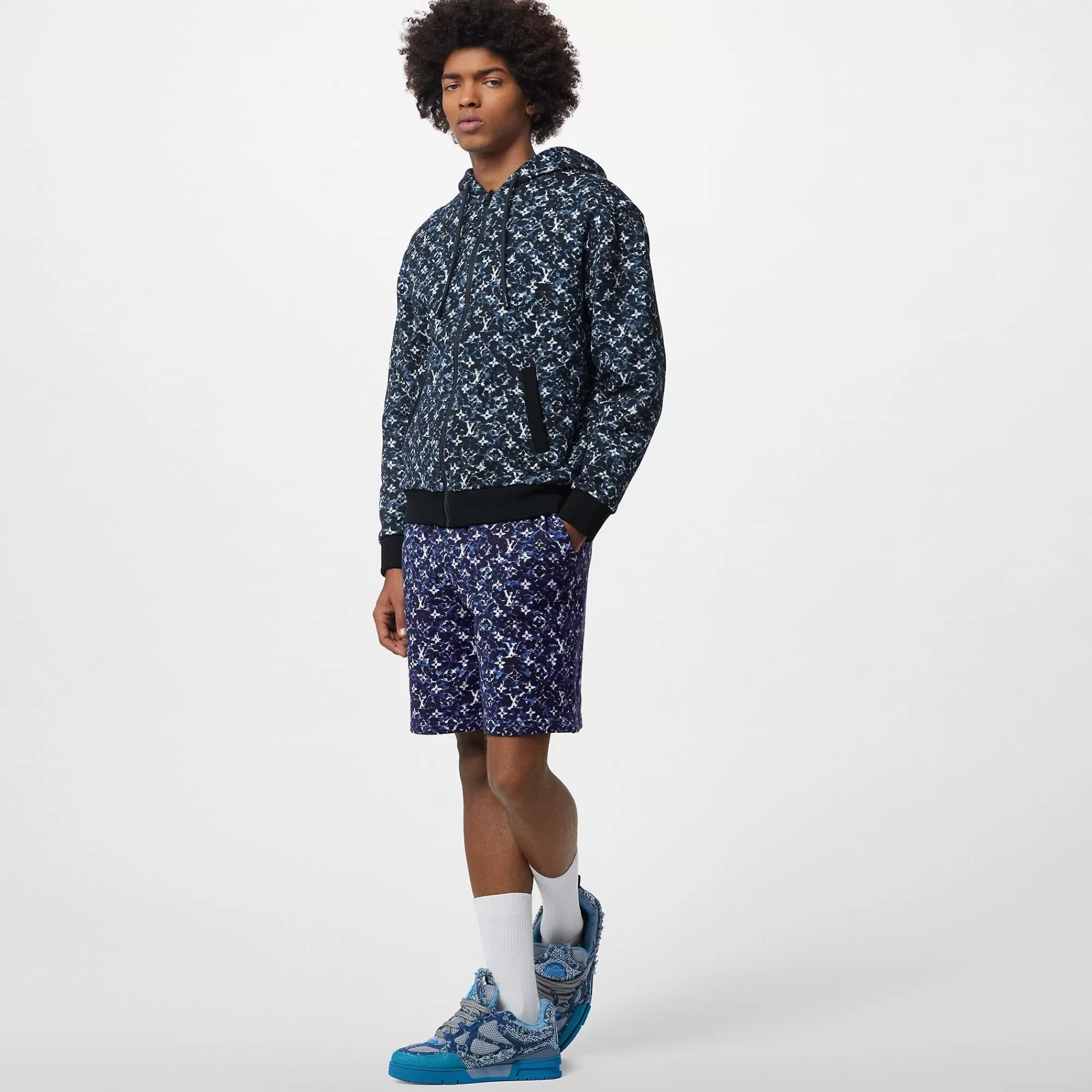 Shop Louis Vuitton Monogram Cotton Shorts