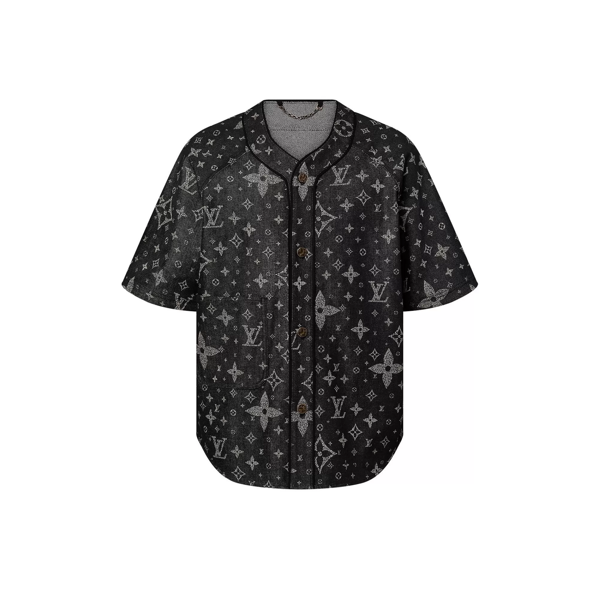 Discount Louis Vuitton Monogram Denim Baseball Shirt