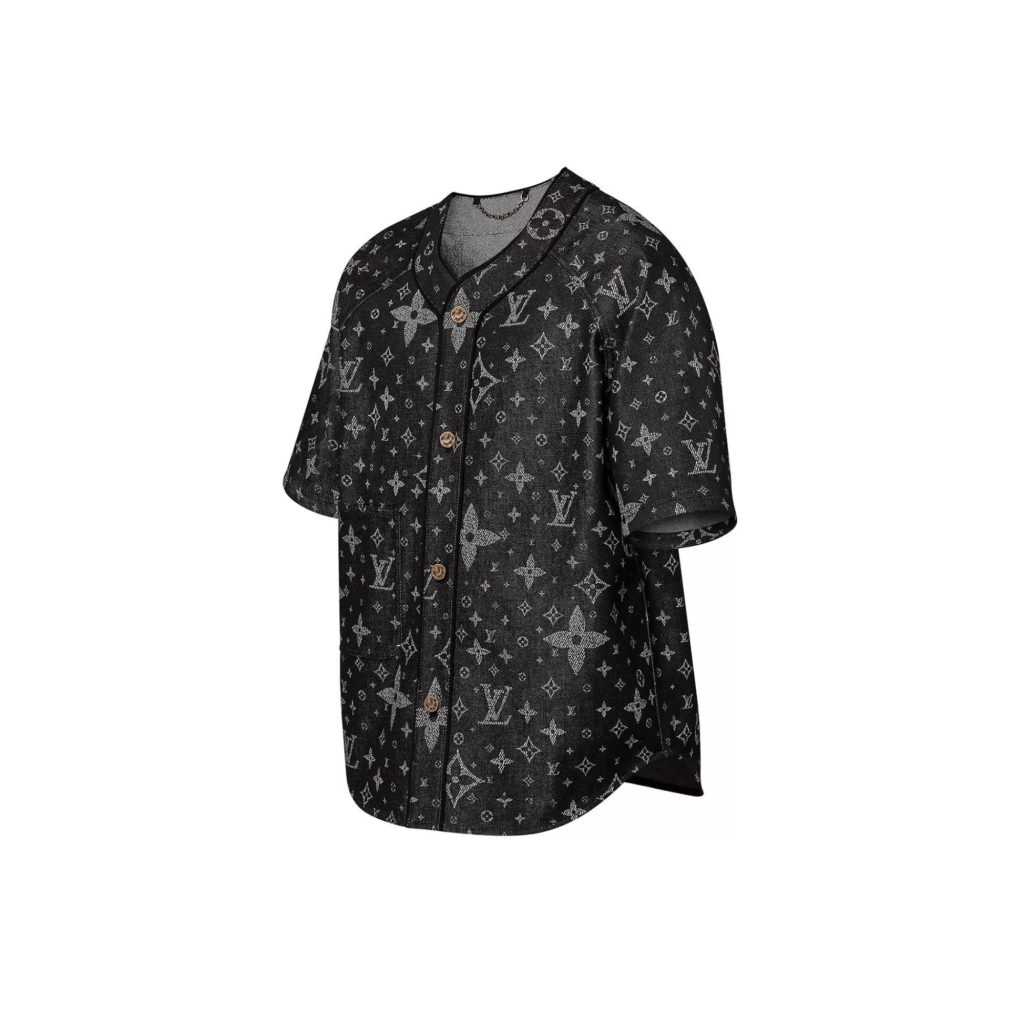 Discount Louis Vuitton Monogram Denim Baseball Shirt
