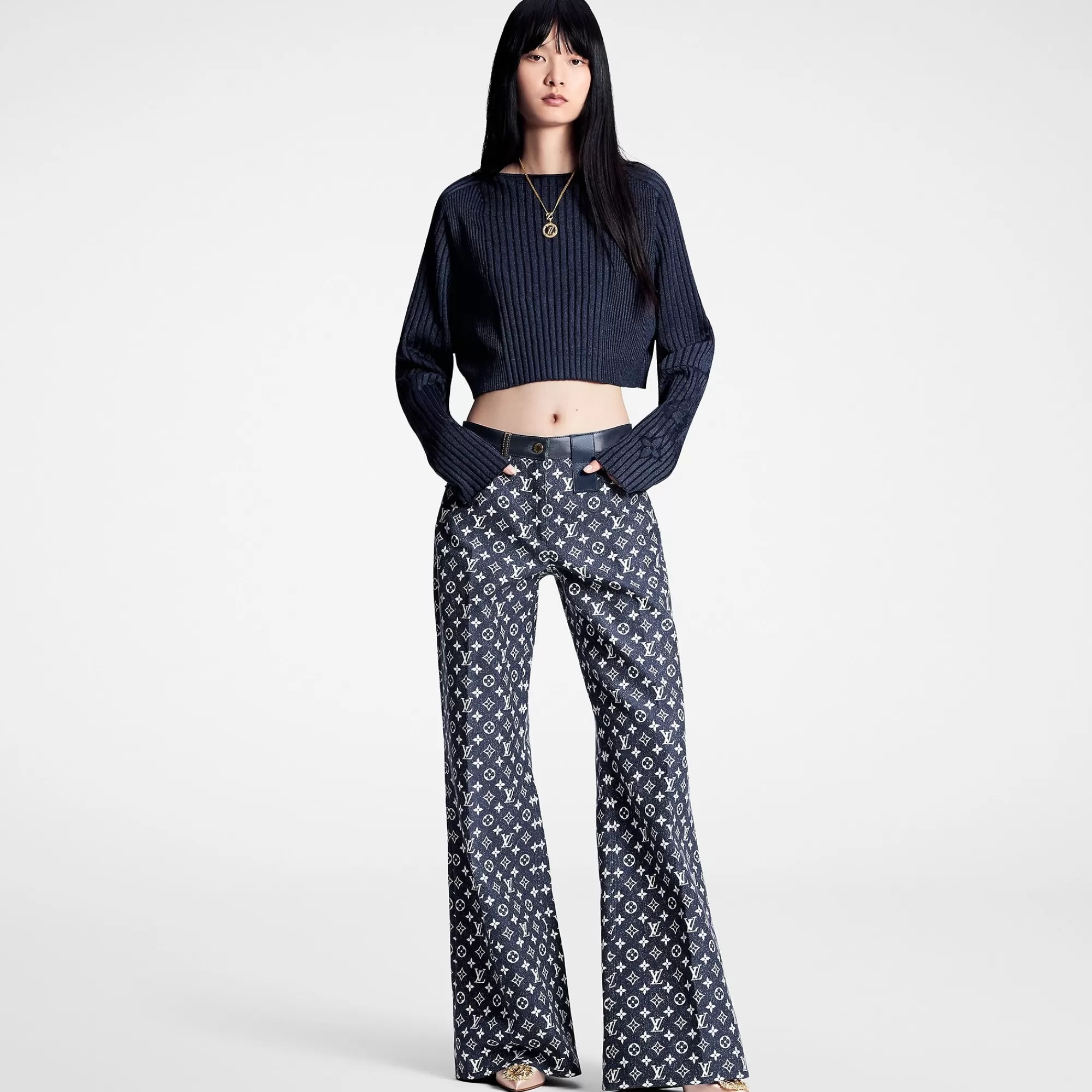 Discount Louis Vuitton Monogram Denim Bootcut Jeans