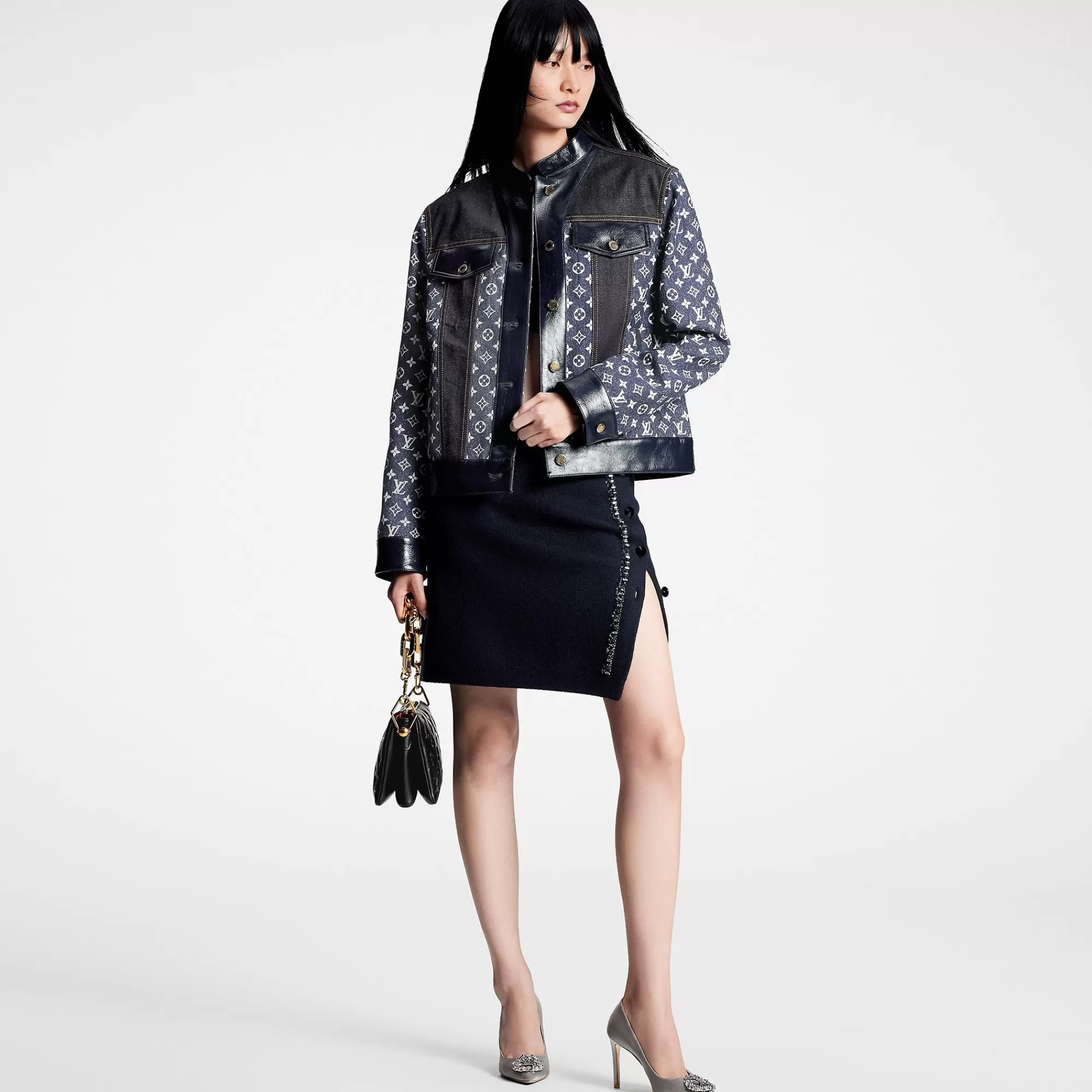 Shop Louis Vuitton Monogram Denim Jacket
