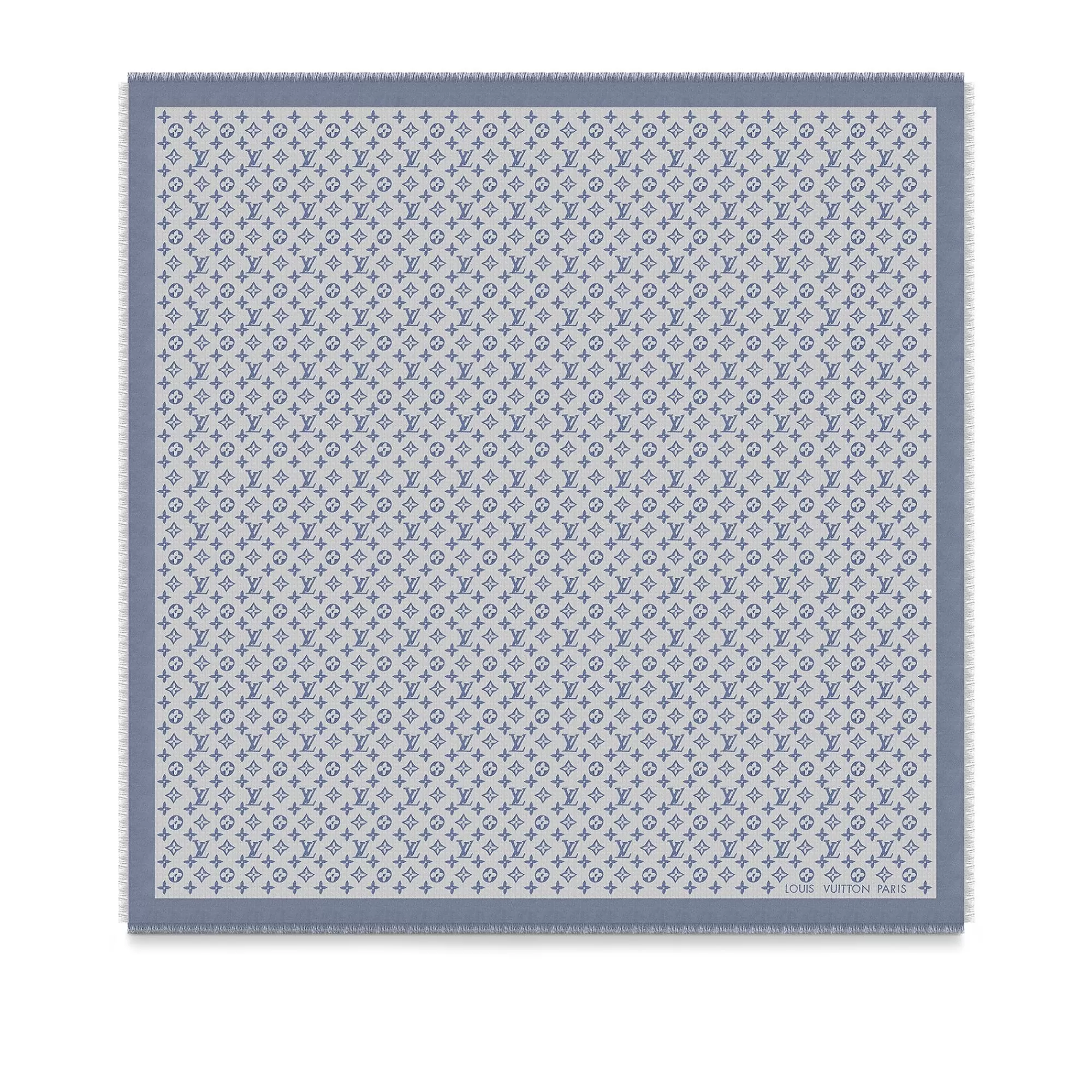 Best Sale Louis Vuitton Monogram Denim Shawl Light Blue