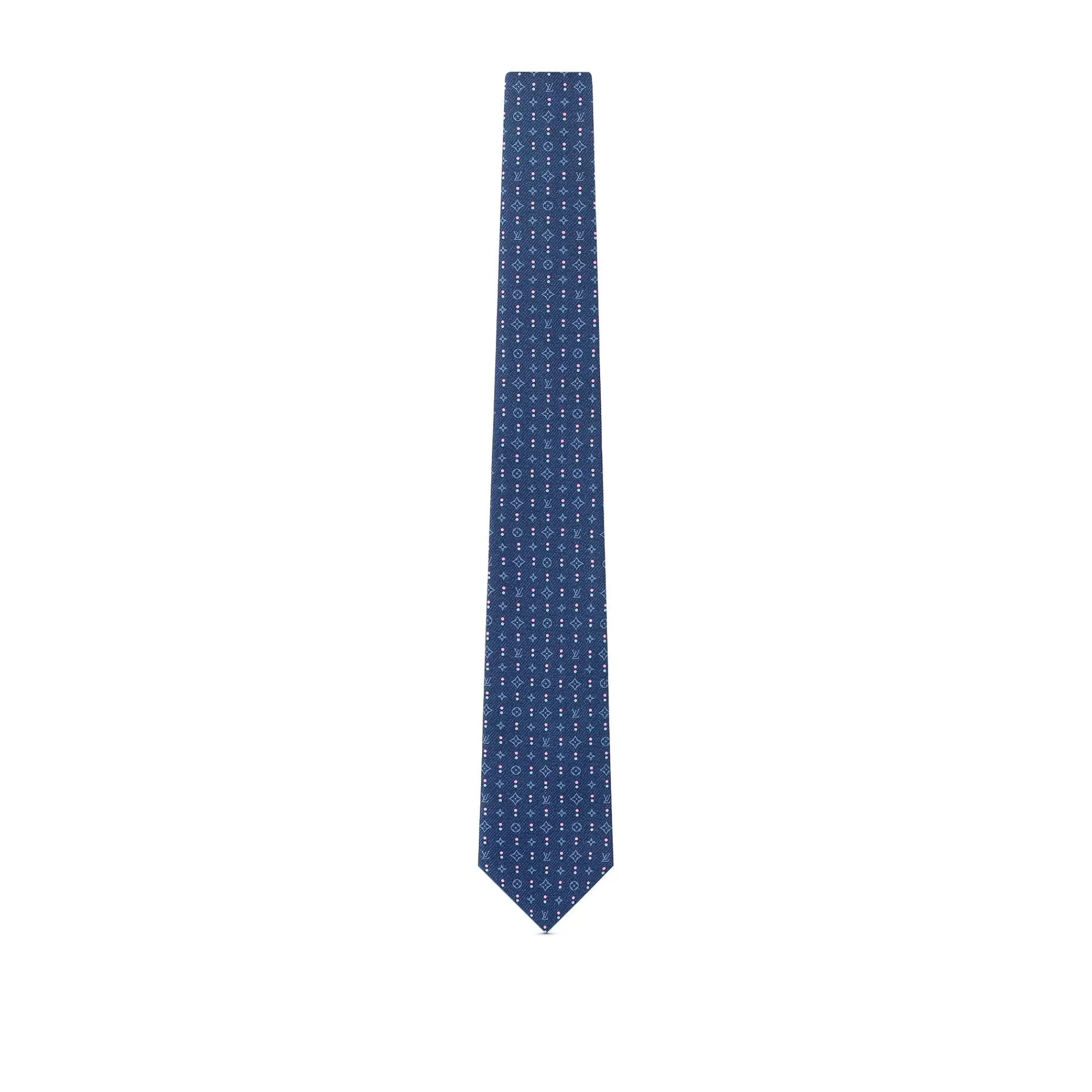 Flash Sale Louis Vuitton Monogram Double Dots Tie Navy