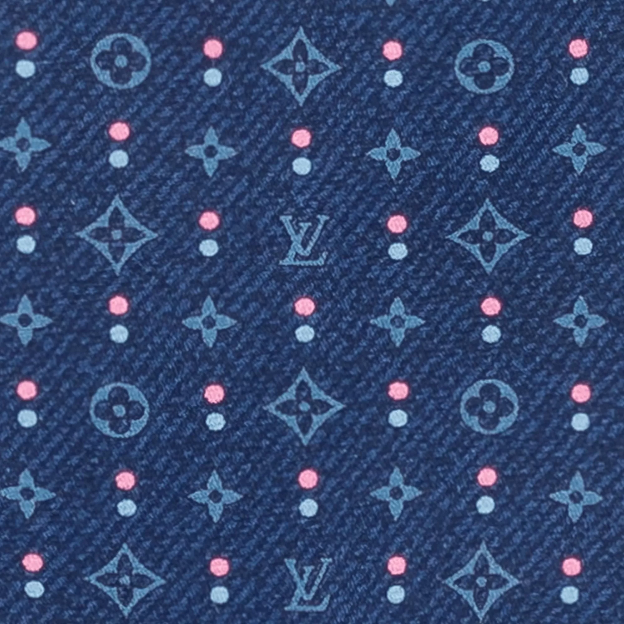 Flash Sale Louis Vuitton Monogram Double Dots Tie Navy