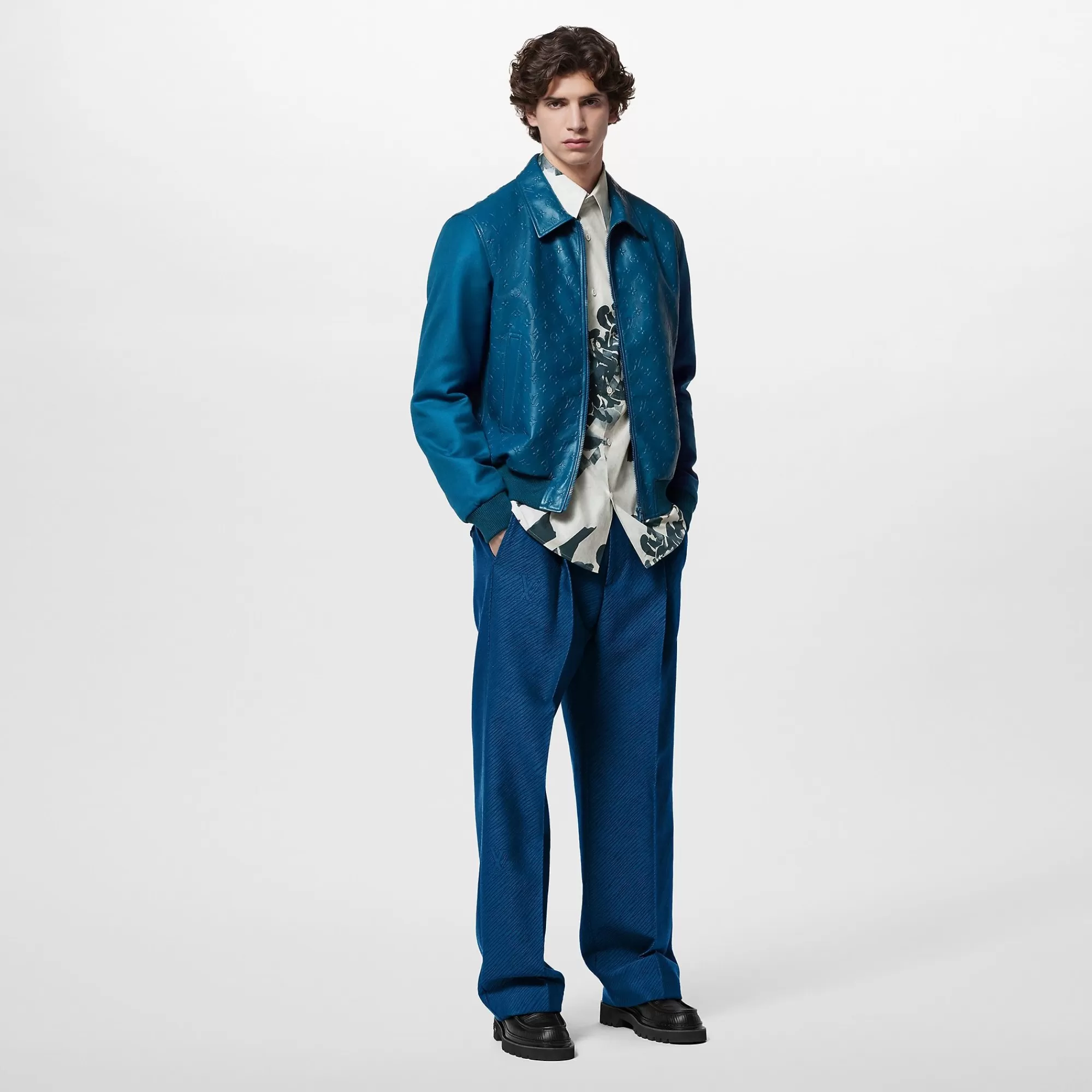 Best Louis Vuitton Monogram Embossed Leather And Wool Blouson Gibraltar Sea