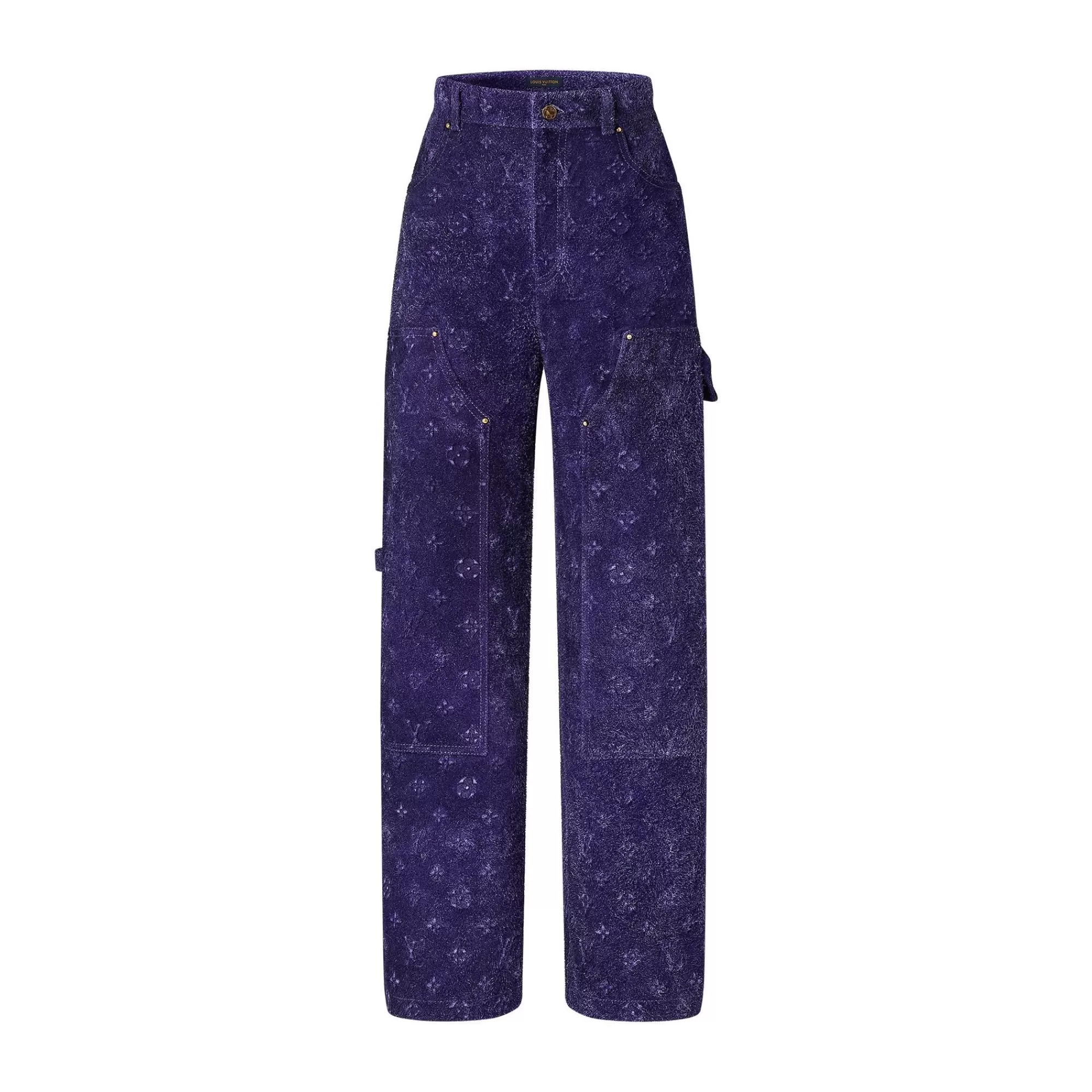 Hot Louis Vuitton Monogram Embossed Suede Carpenter Pants