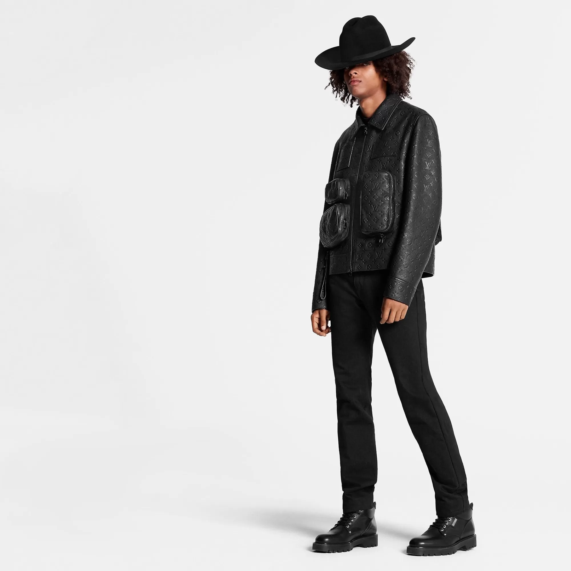 Clearance Louis Vuitton Monogram Embossed Utility Jacket