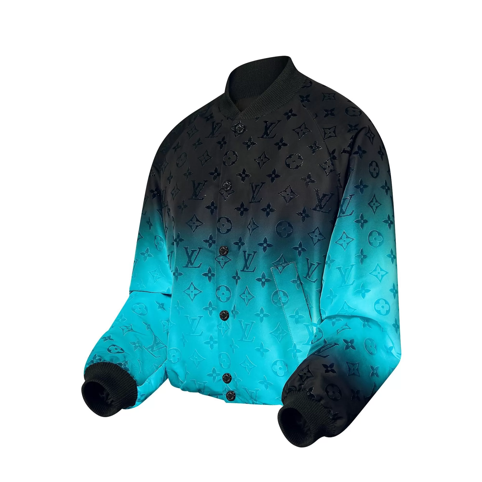 Outlet Louis Vuitton Monogram Flocked Nylon Bomber