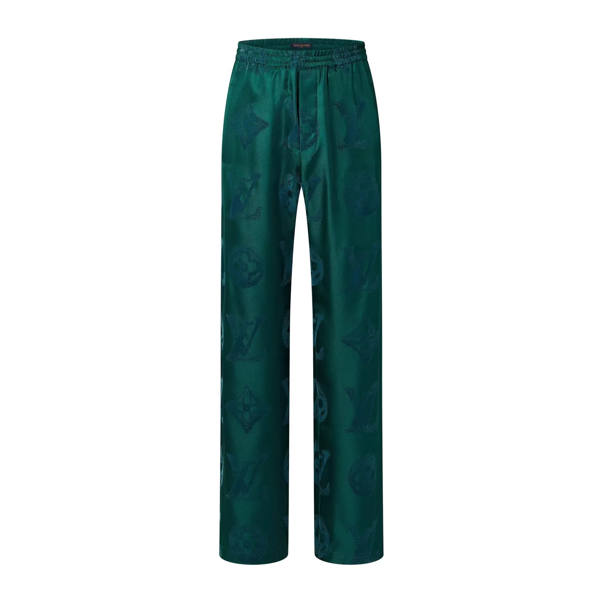 Flash Sale Louis Vuitton Monogram Flocked Silk Drawstring Pants
