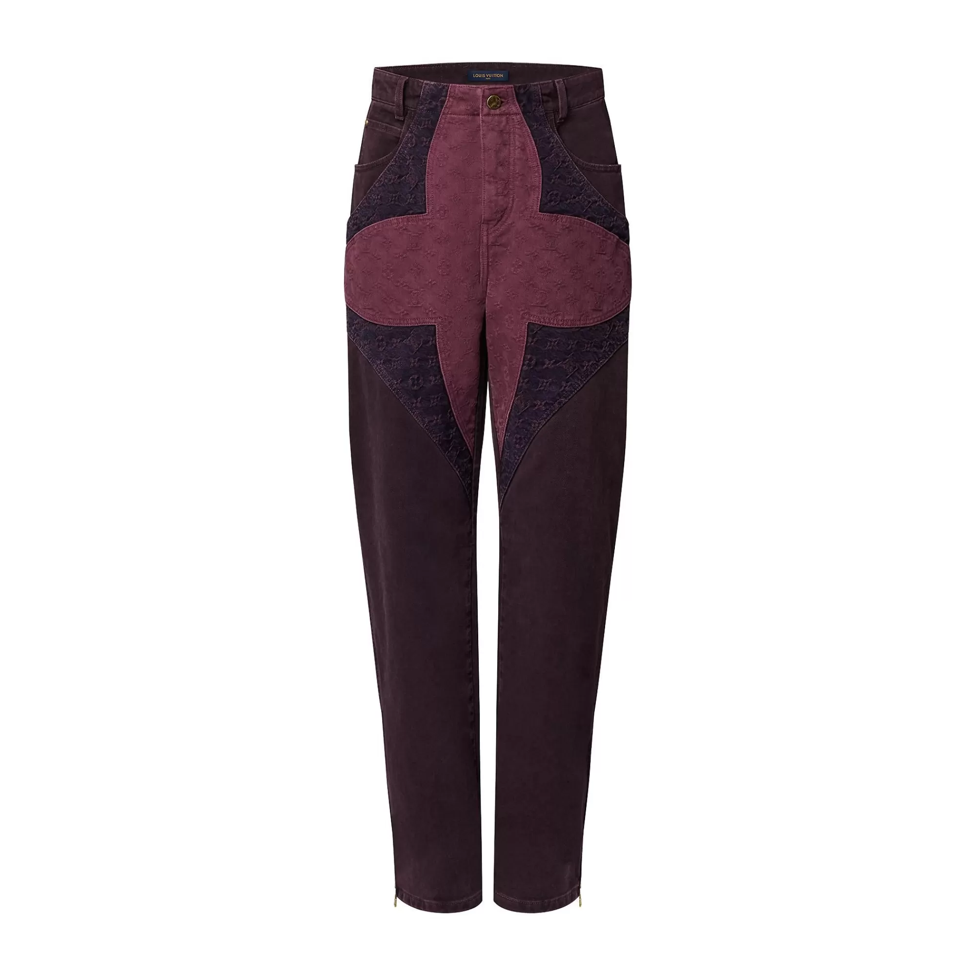 New Louis Vuitton Monogram Flower Denim Pants