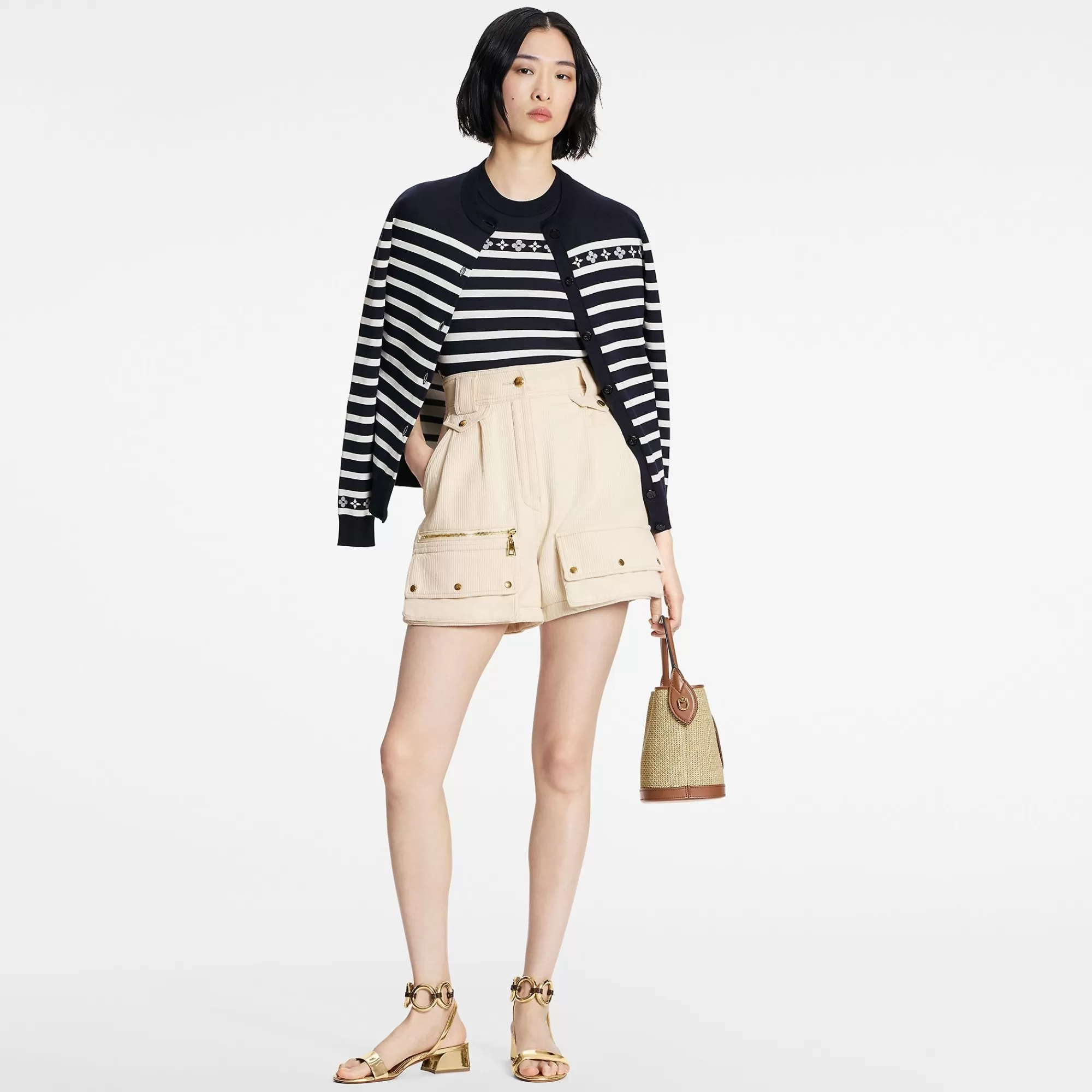 Discount Louis Vuitton Monogram Flower Mariniere Cardigan