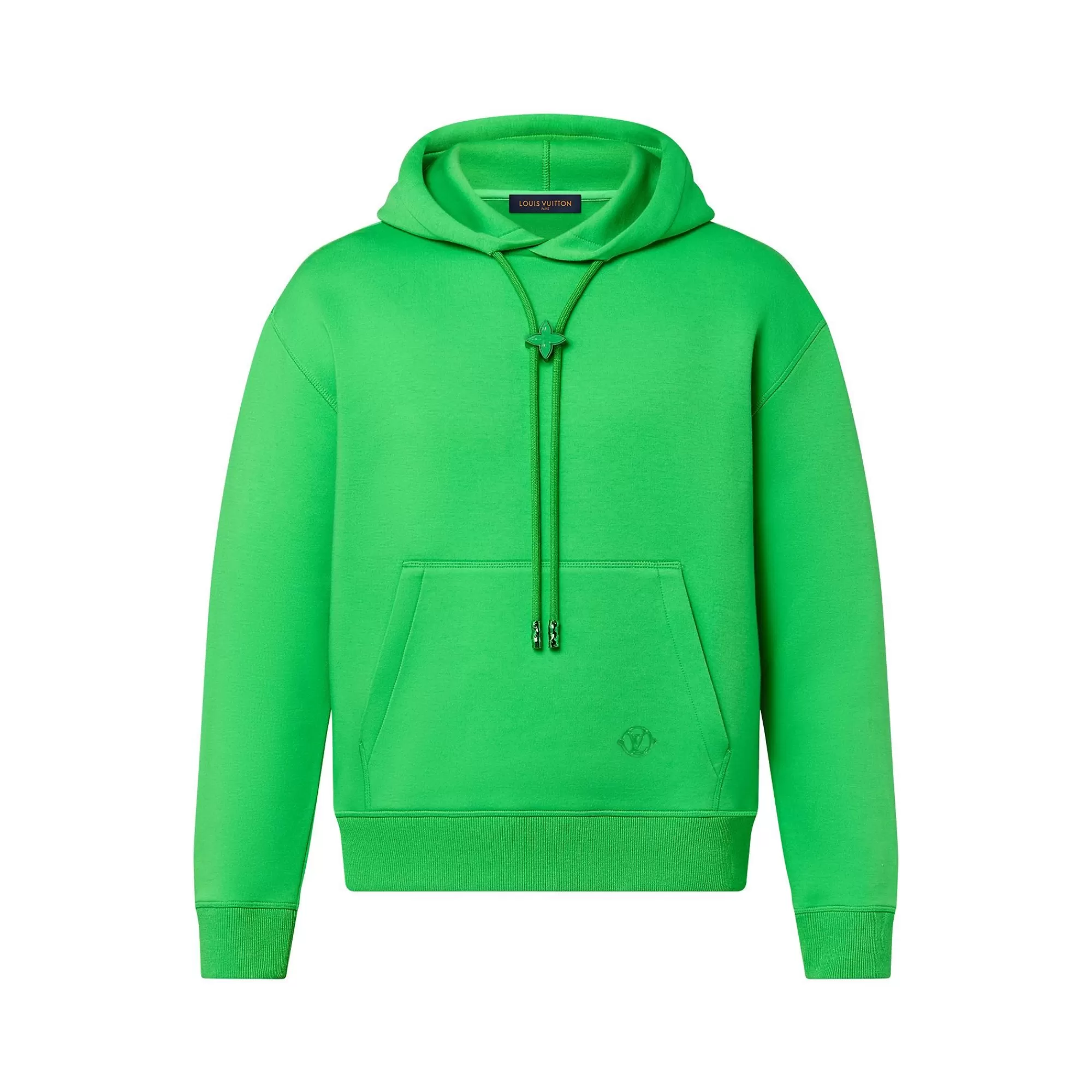 Shop Louis Vuitton Monogram Flower Stopper Cotton Hoodie Green