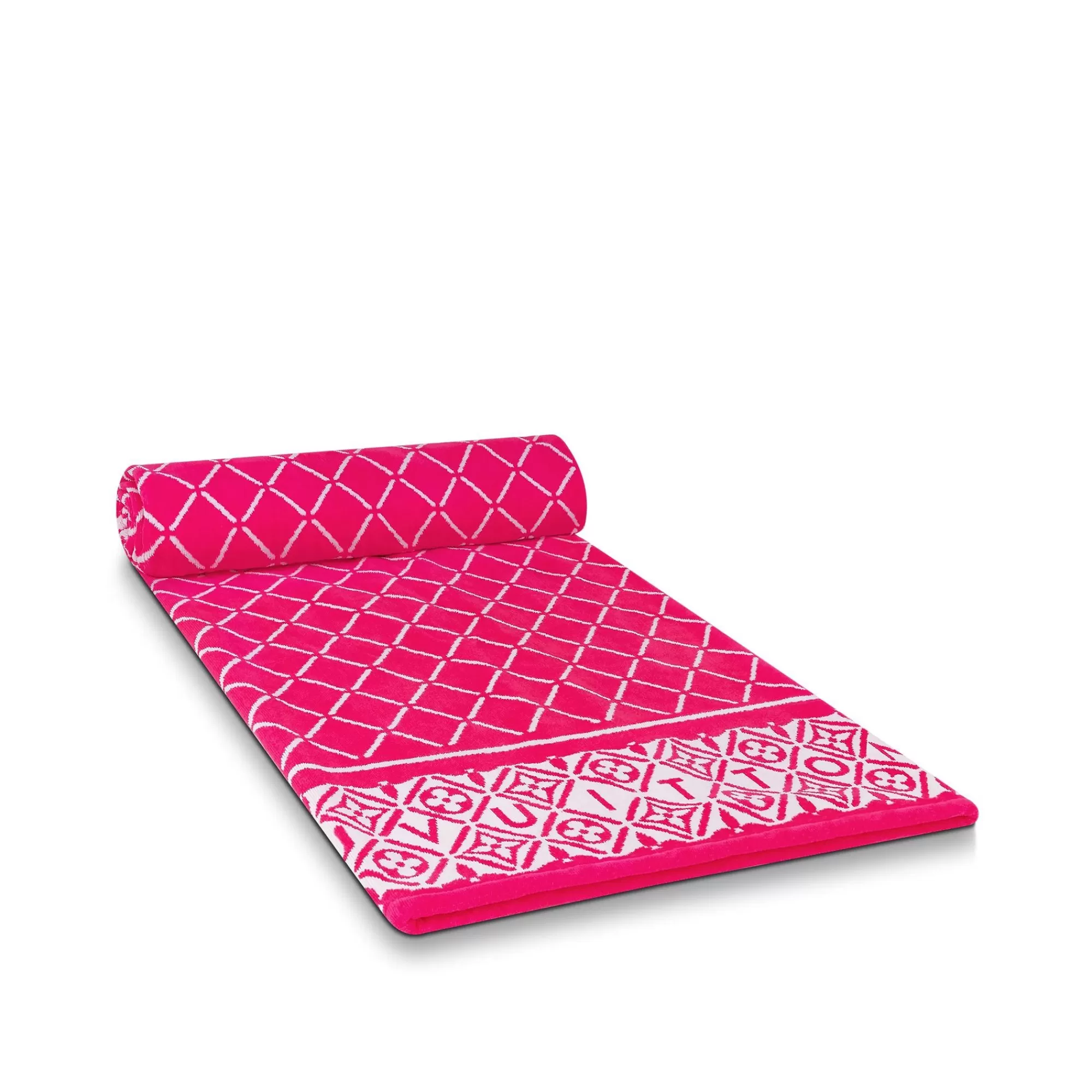 Sale Louis Vuitton Monogram Flower Tile Beach Towel Light Pink