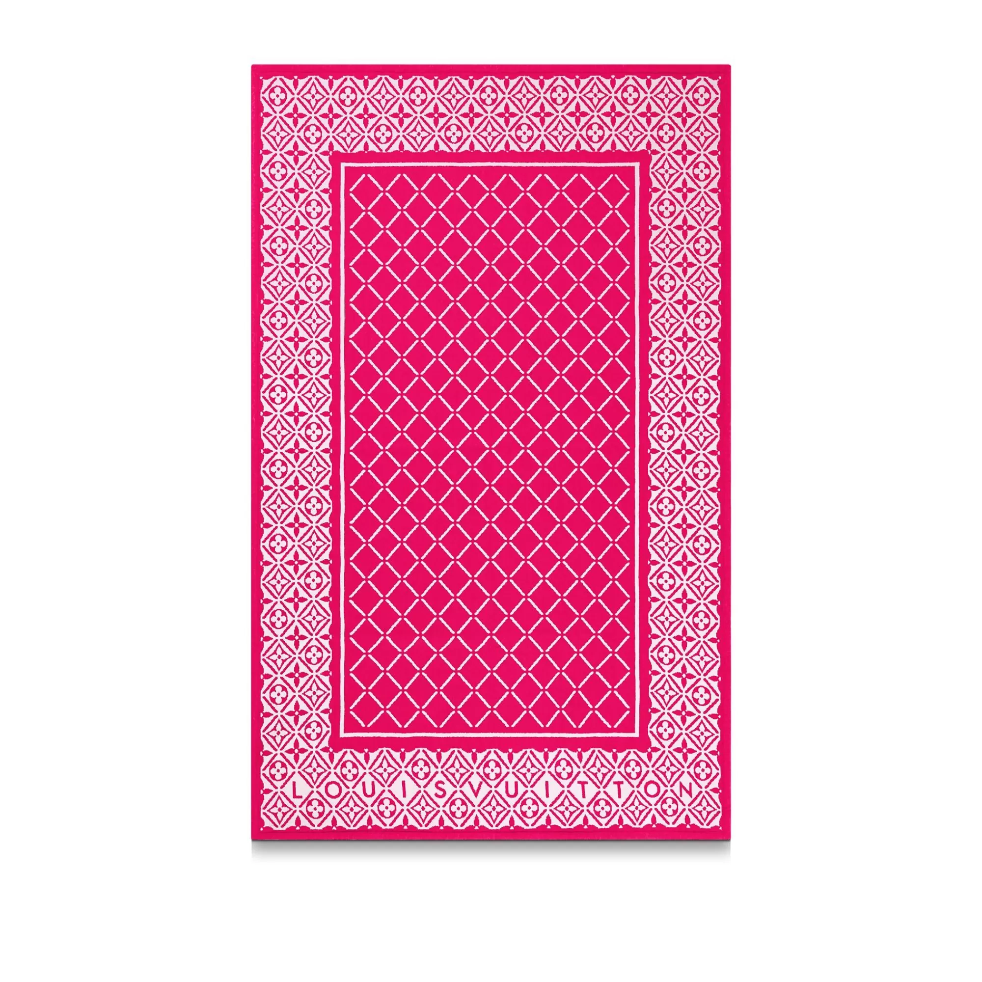 Sale Louis Vuitton Monogram Flower Tile Beach Towel Light Pink
