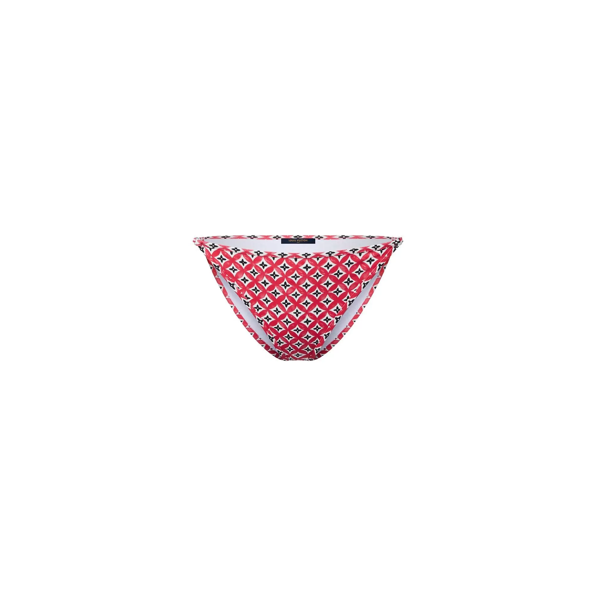 Store Louis Vuitton Monogram Flower Tile Bikini Bottoms Bright Red