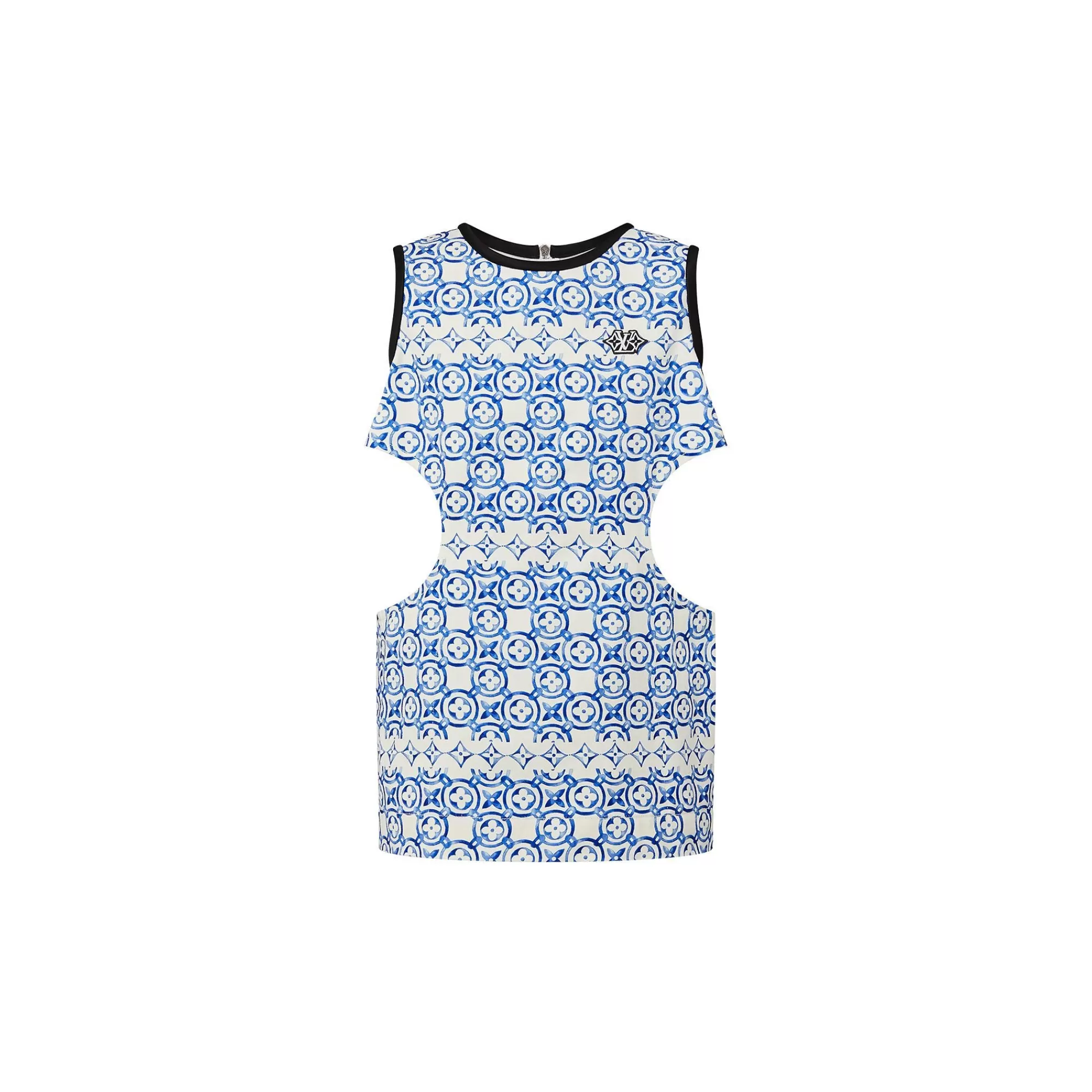 Clearance Louis Vuitton Monogram Flower Tile Cut-Out Mini Dress